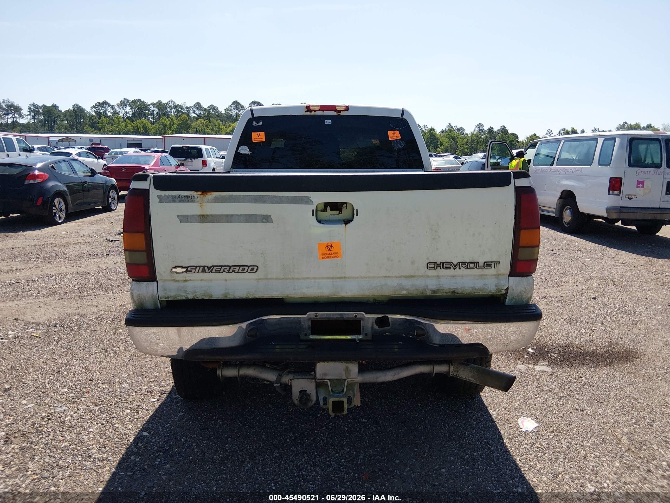2002 Chevrolet Silverado 2500hd Lt White vin: 1GCHK231X2F183503