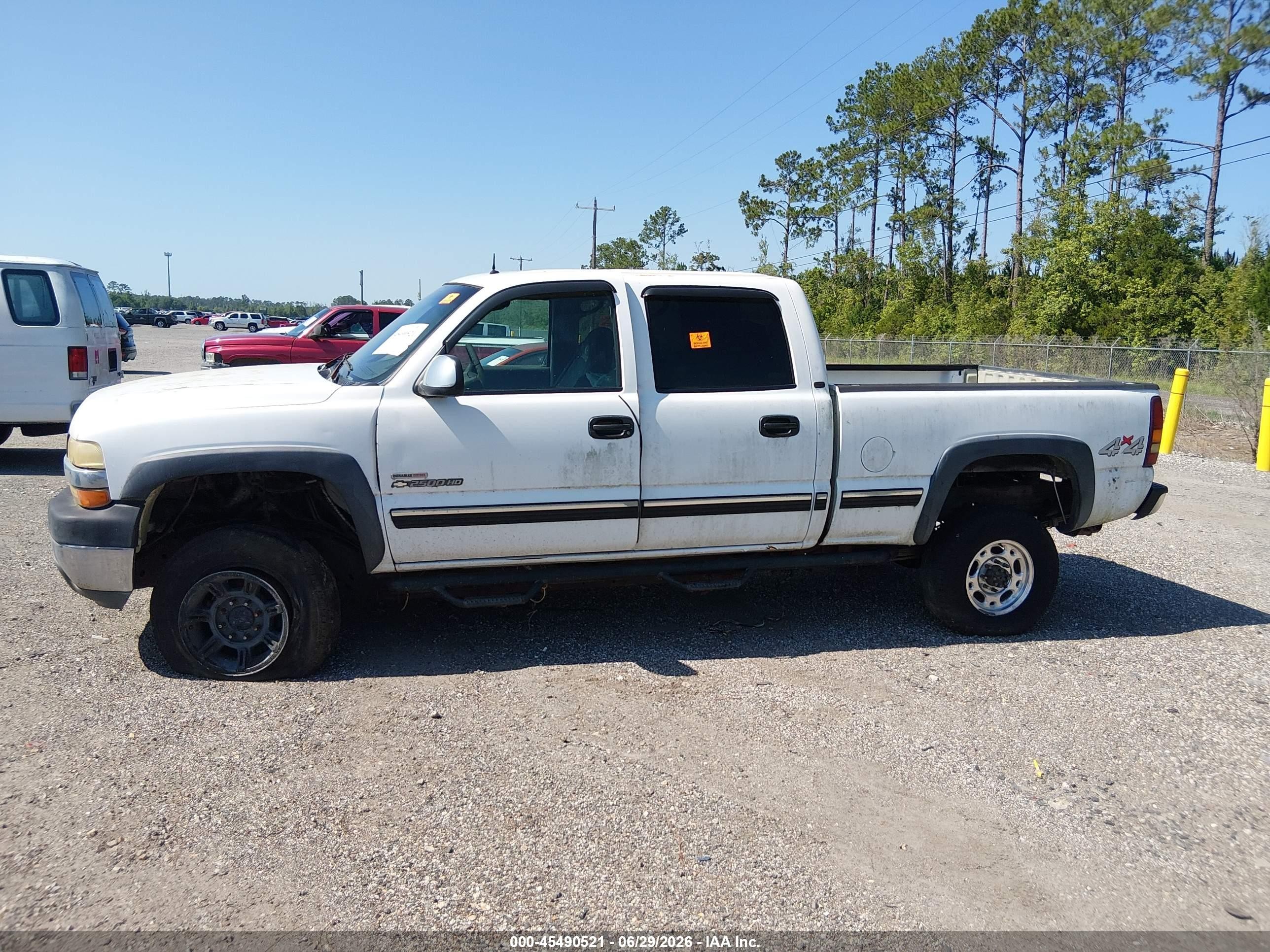2002 Chevrolet Silverado 2500hd Lt White vin: 1GCHK231X2F183503