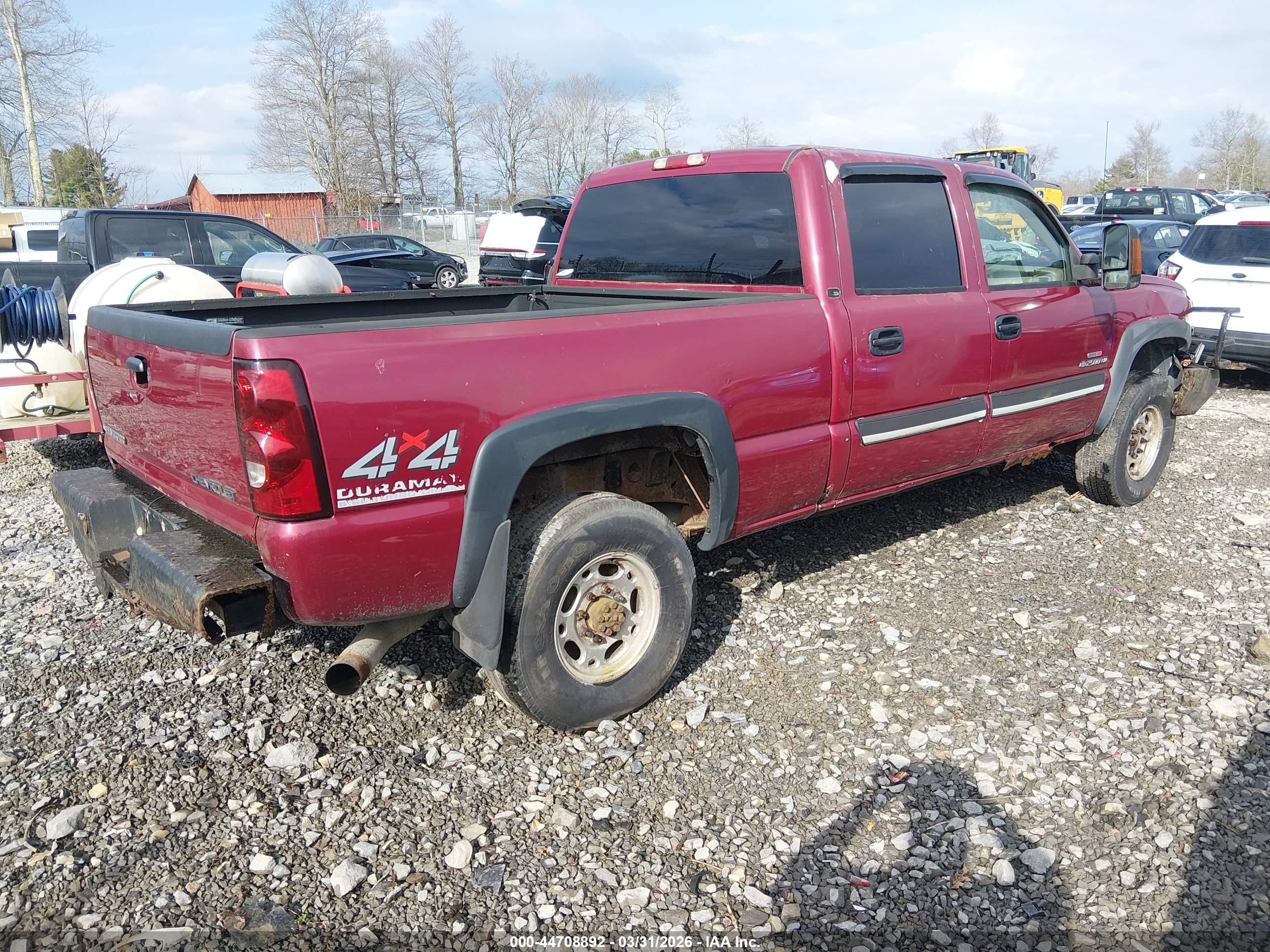 2004 Chevrolet Silverado 2500hd Ls Maroon vin: 1GCHK231X4F165425