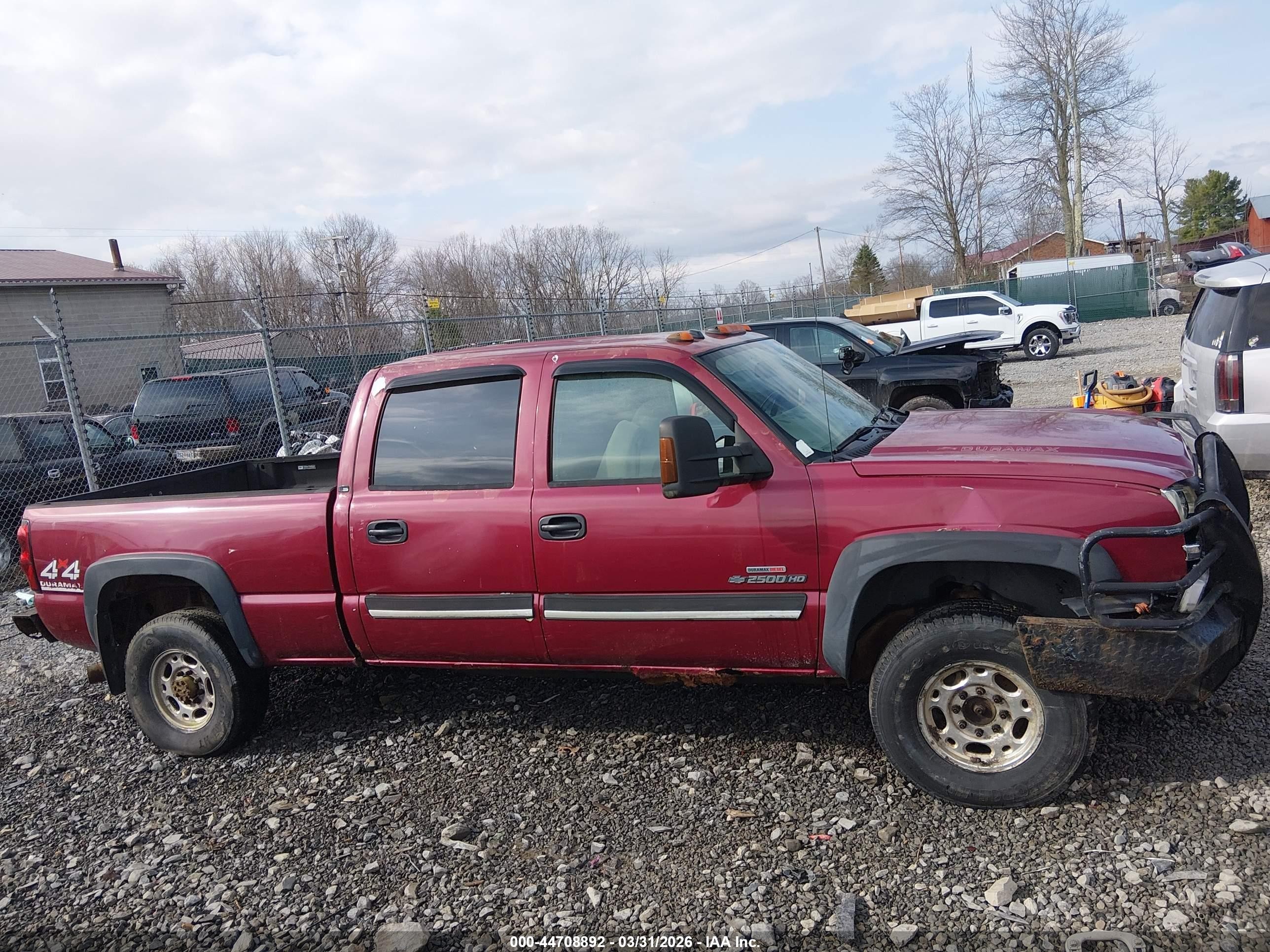 2004 Chevrolet Silverado 2500hd Ls Maroon vin: 1GCHK231X4F165425