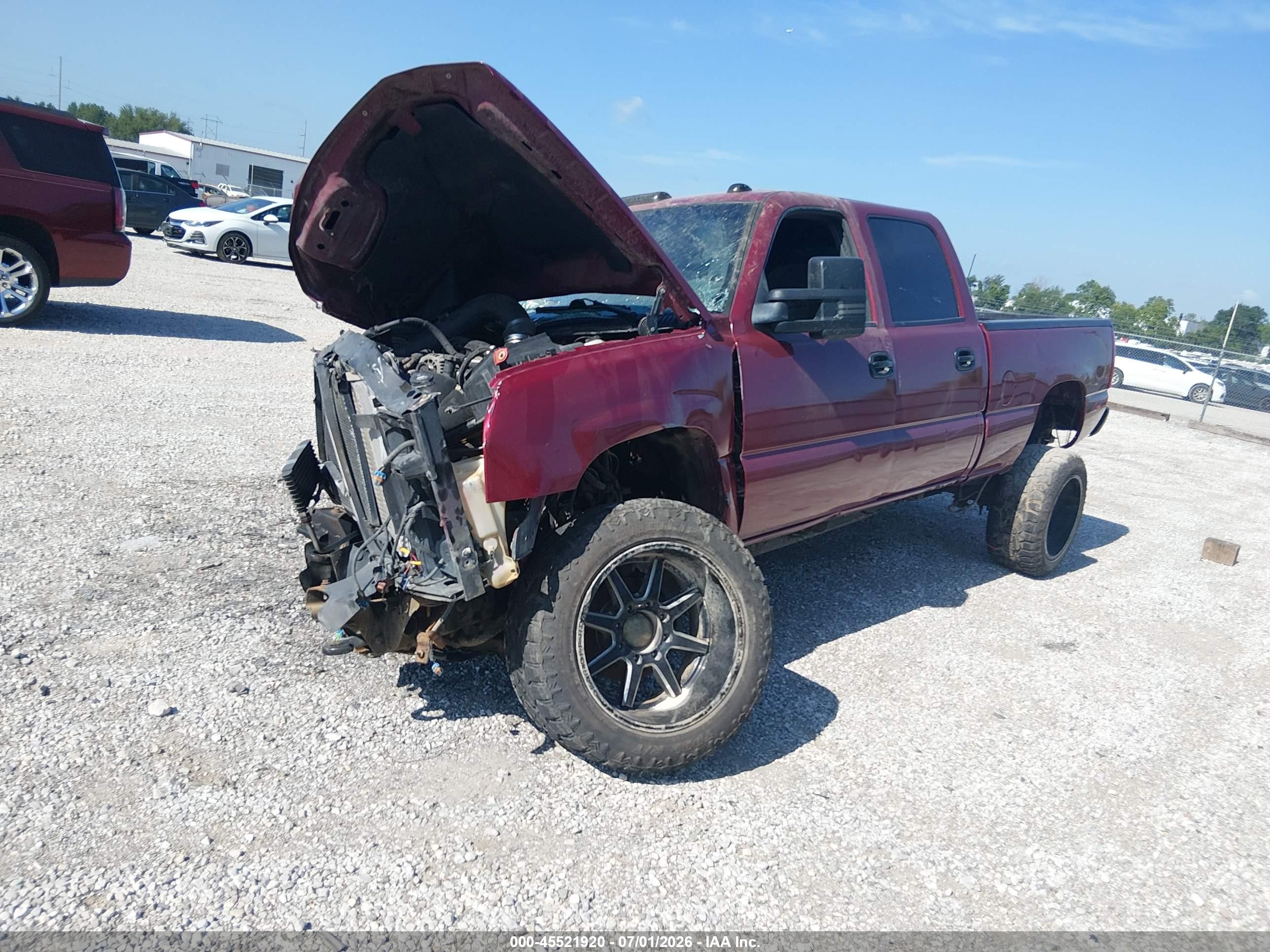 2005 Chevrolet Silverado 2500hd Ls Red vin: 1GCHK23215F869698