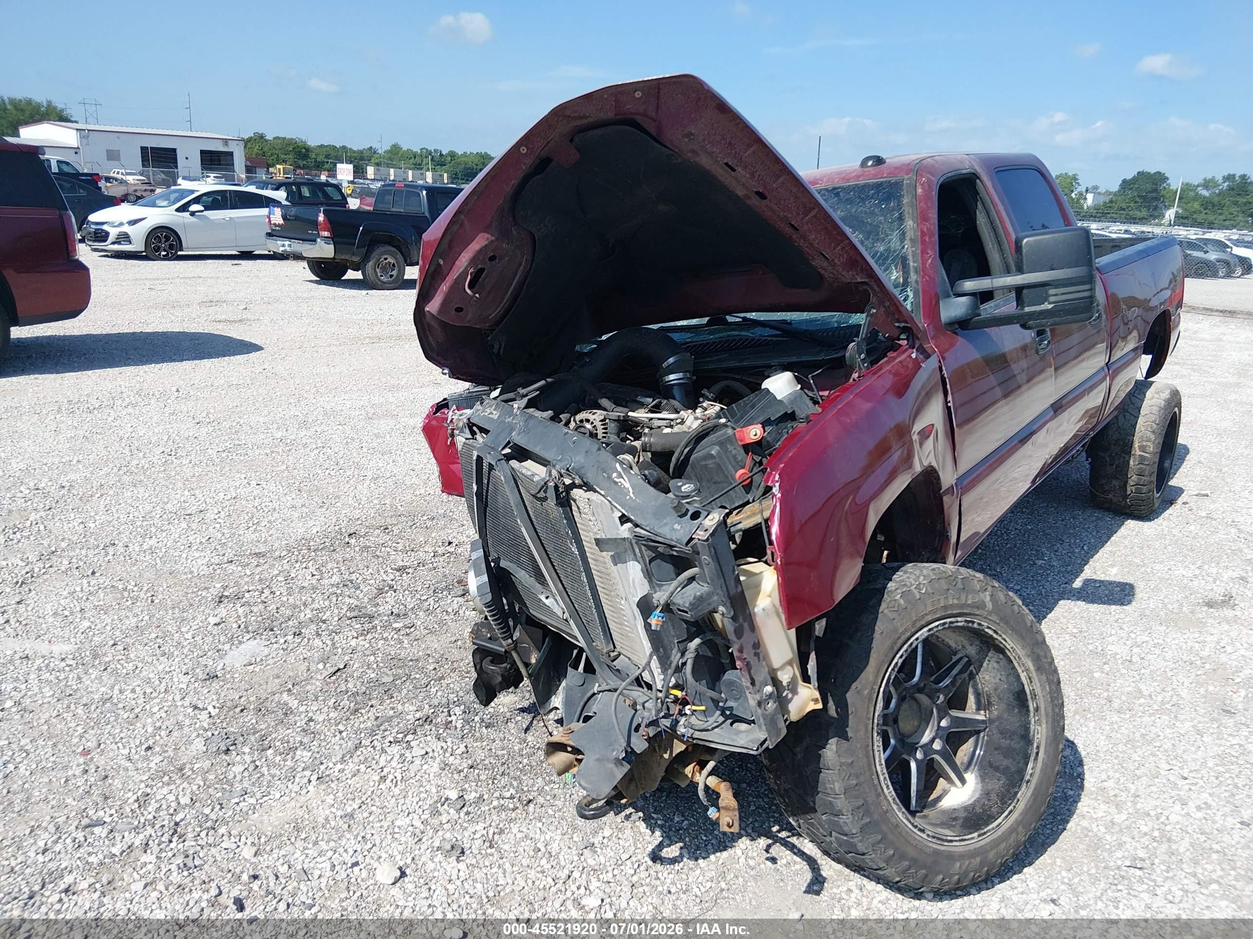2005 Chevrolet Silverado 2500hd Ls Red vin: 1GCHK23215F869698