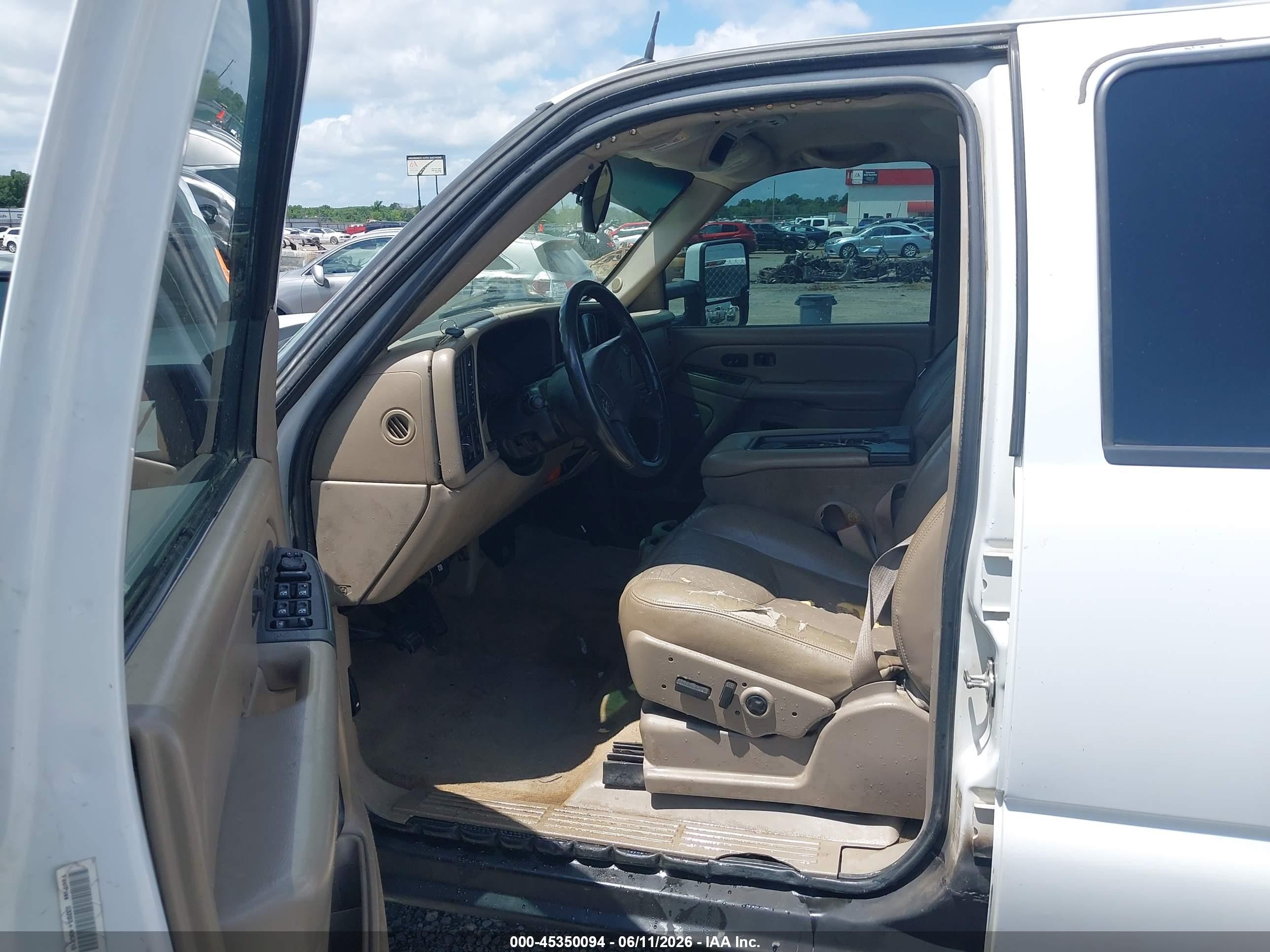 2005 Chevrolet Silverado 2500hd Lt White vin: 1GCHK23225F845569