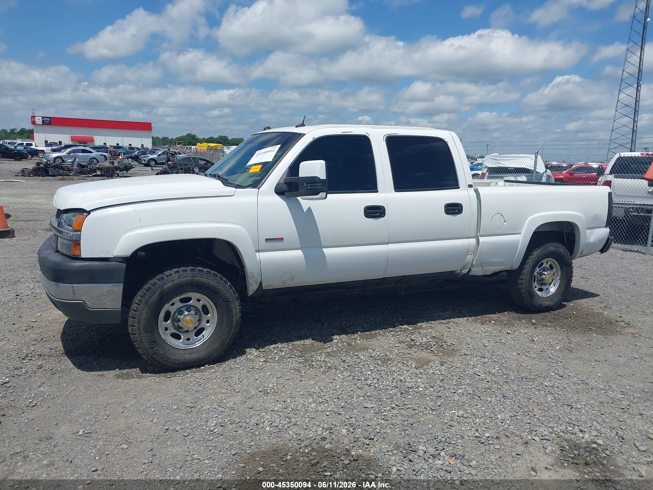 2005 Chevrolet Silverado 2500hd Lt White vin: 1GCHK23225F845569