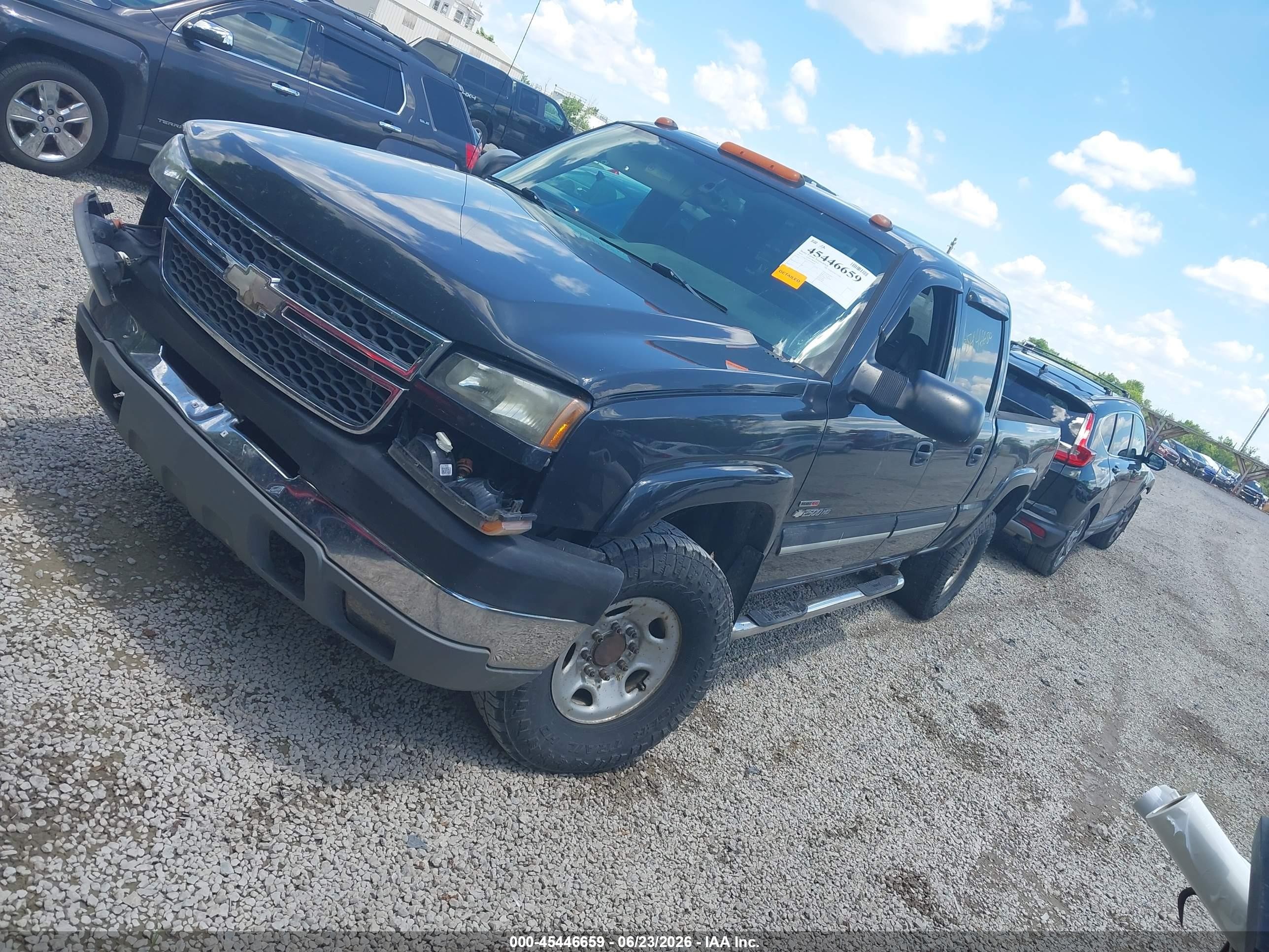 2005 Chevrolet Silverado 2500hd Ls Black vin: 1GCHK23225F868494