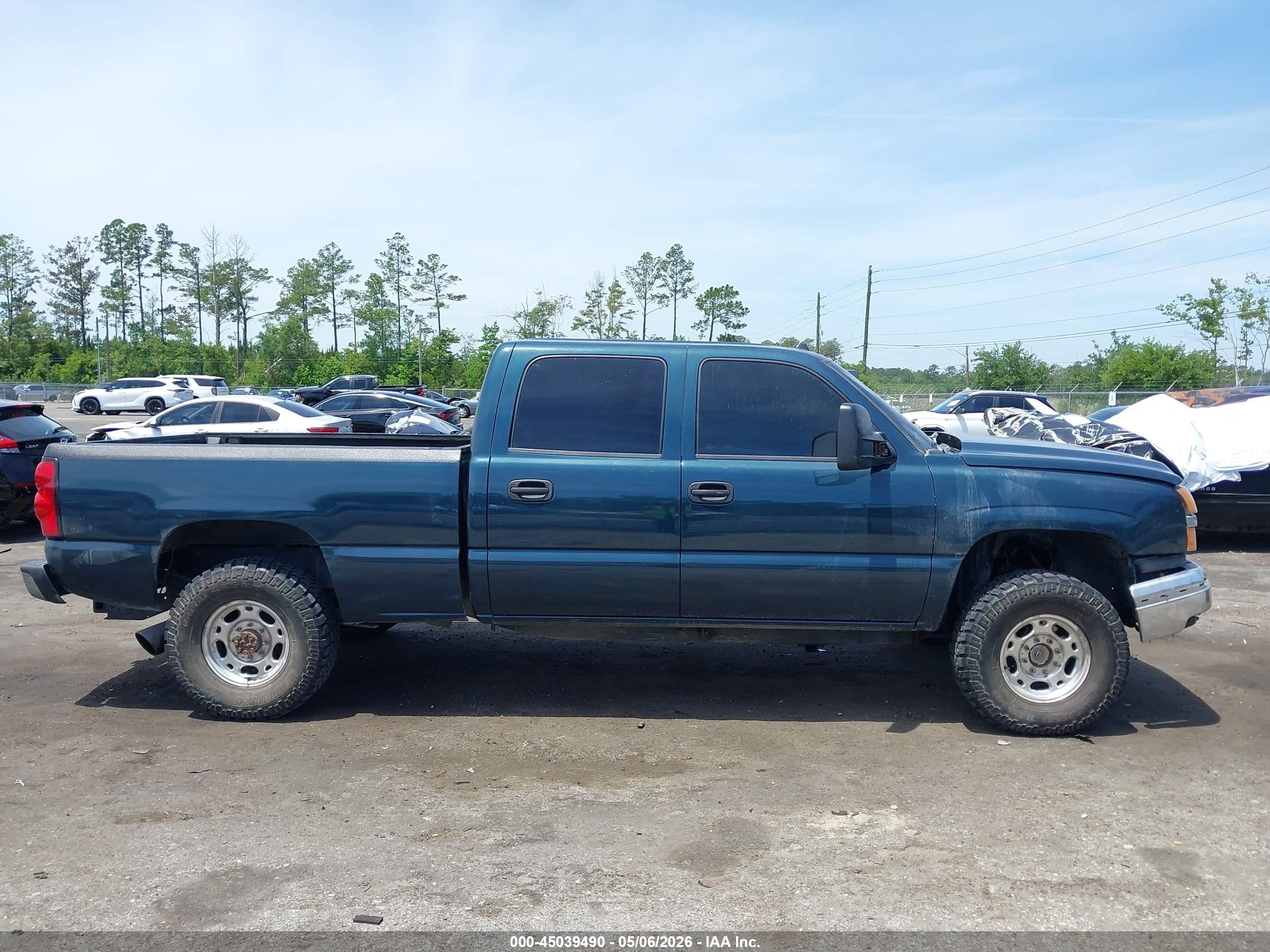 2005 Chevrolet Silverado 2500hd Ls Turquoise vin: 1GCHK23235F896112