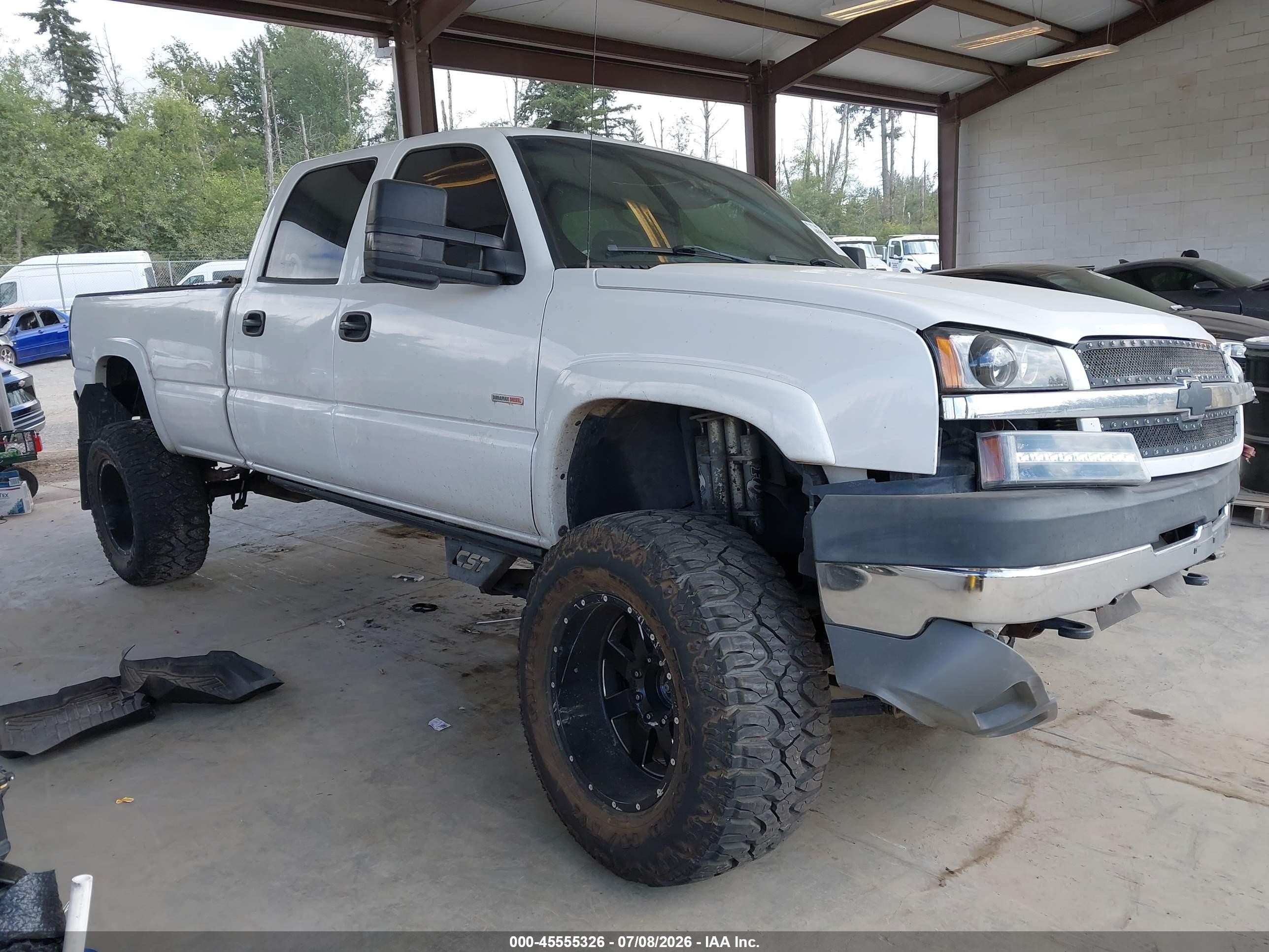 2004 Chevrolet Silverado 2500hd Ls White vin: 1GCHK23244F209279