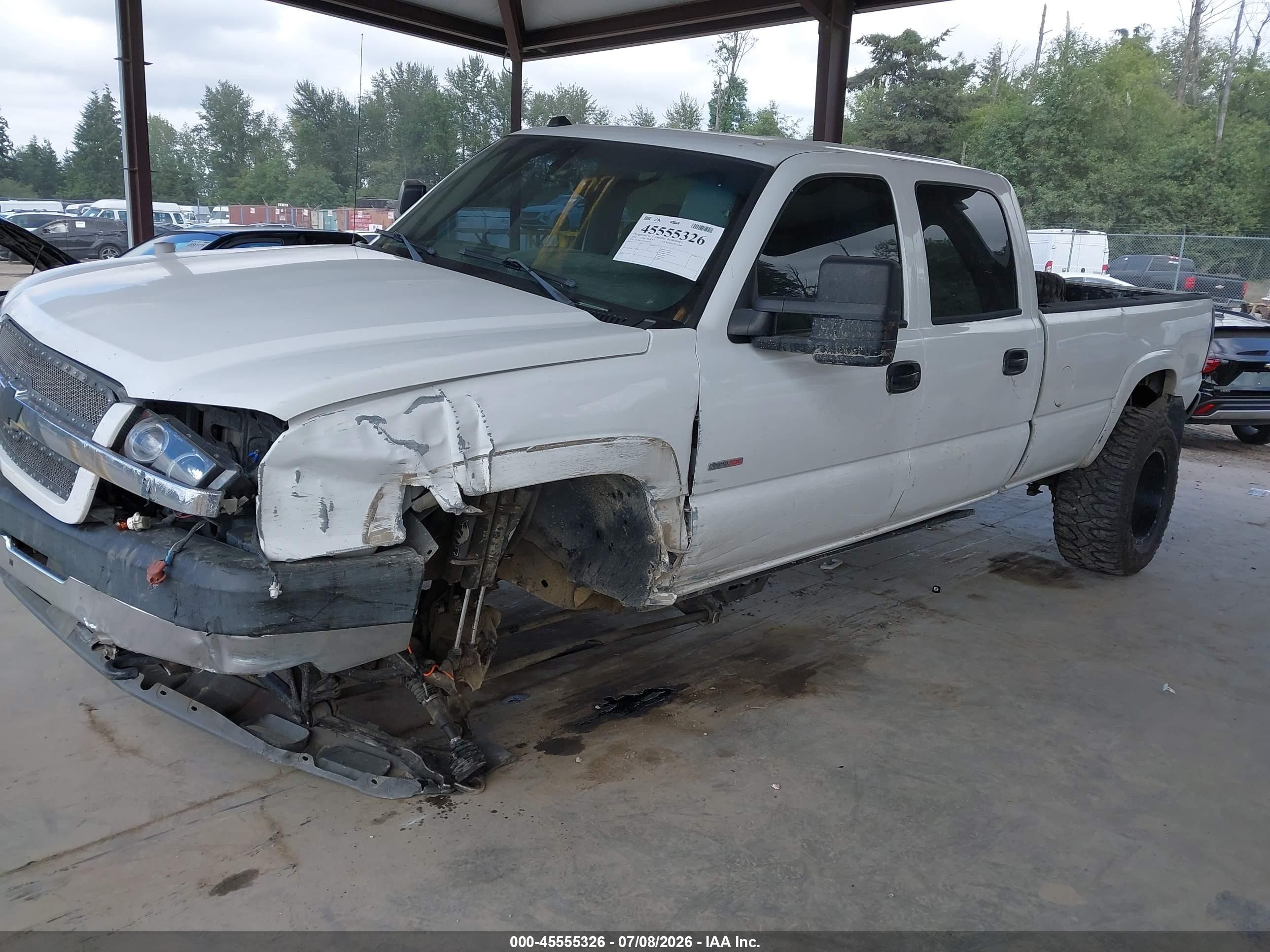 2004 Chevrolet Silverado 2500hd Ls White vin: 1GCHK23244F209279