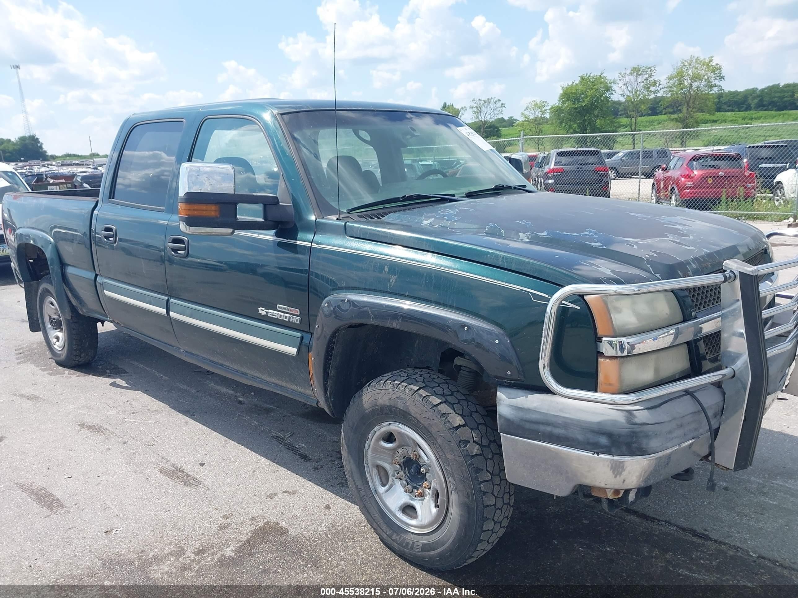 2004 Chevrolet Silverado 2500hd Ls Green vin: 1GCHK23274F210149
