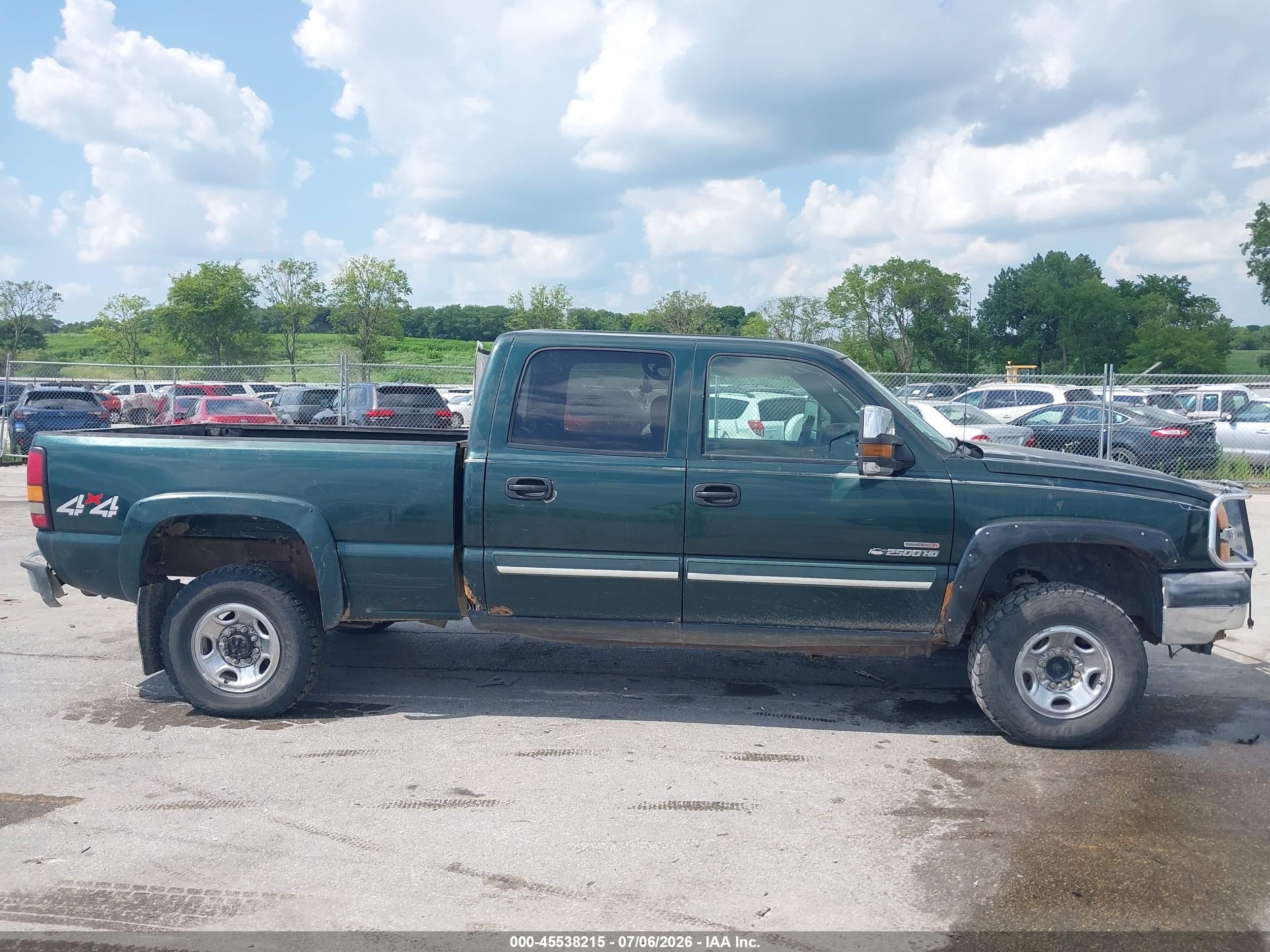 2004 Chevrolet Silverado 2500hd Ls Green vin: 1GCHK23274F210149