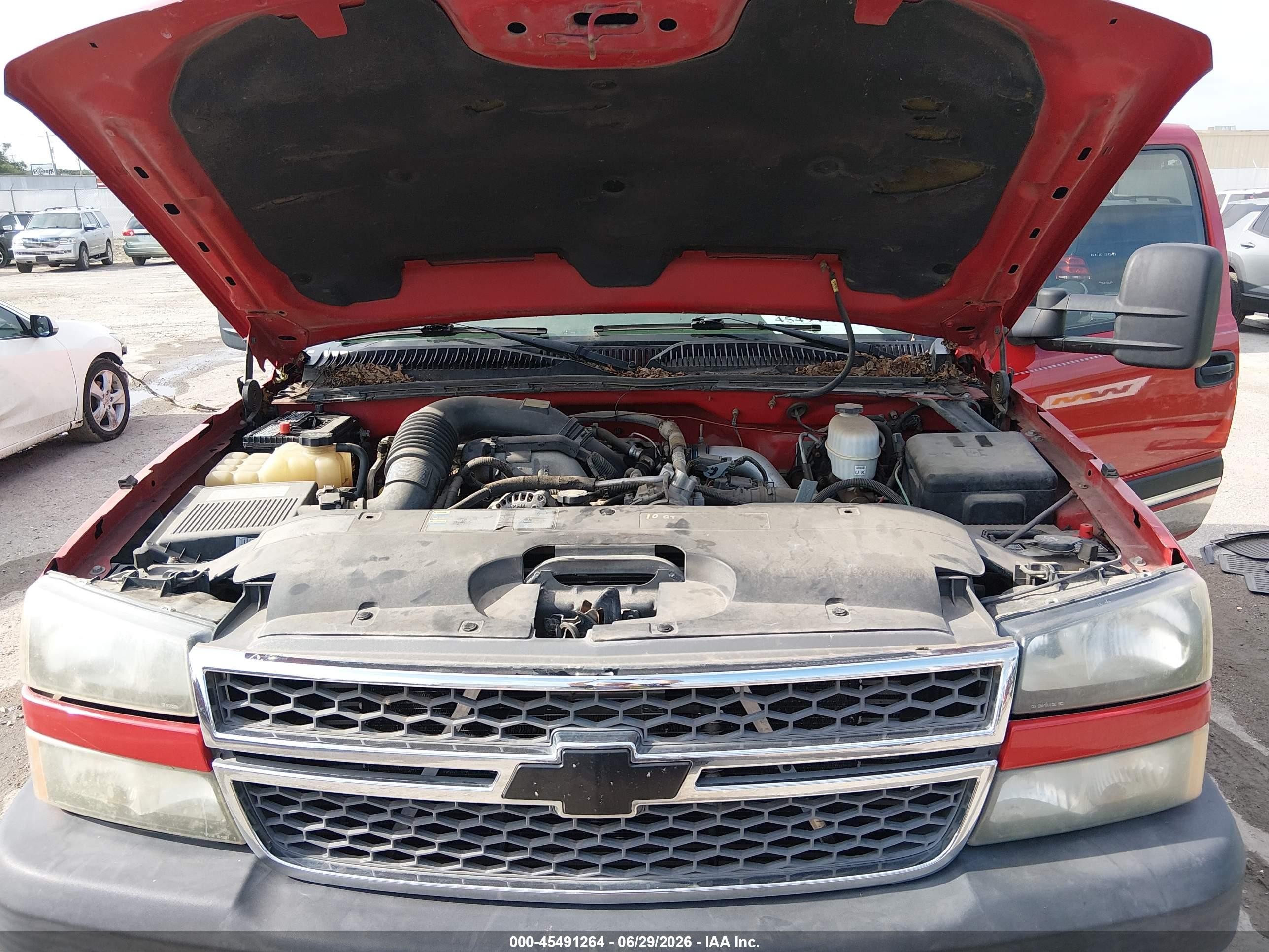 2005 Chevrolet Silverado 2500hd Ls Red vin: 1GCHK23275F897831