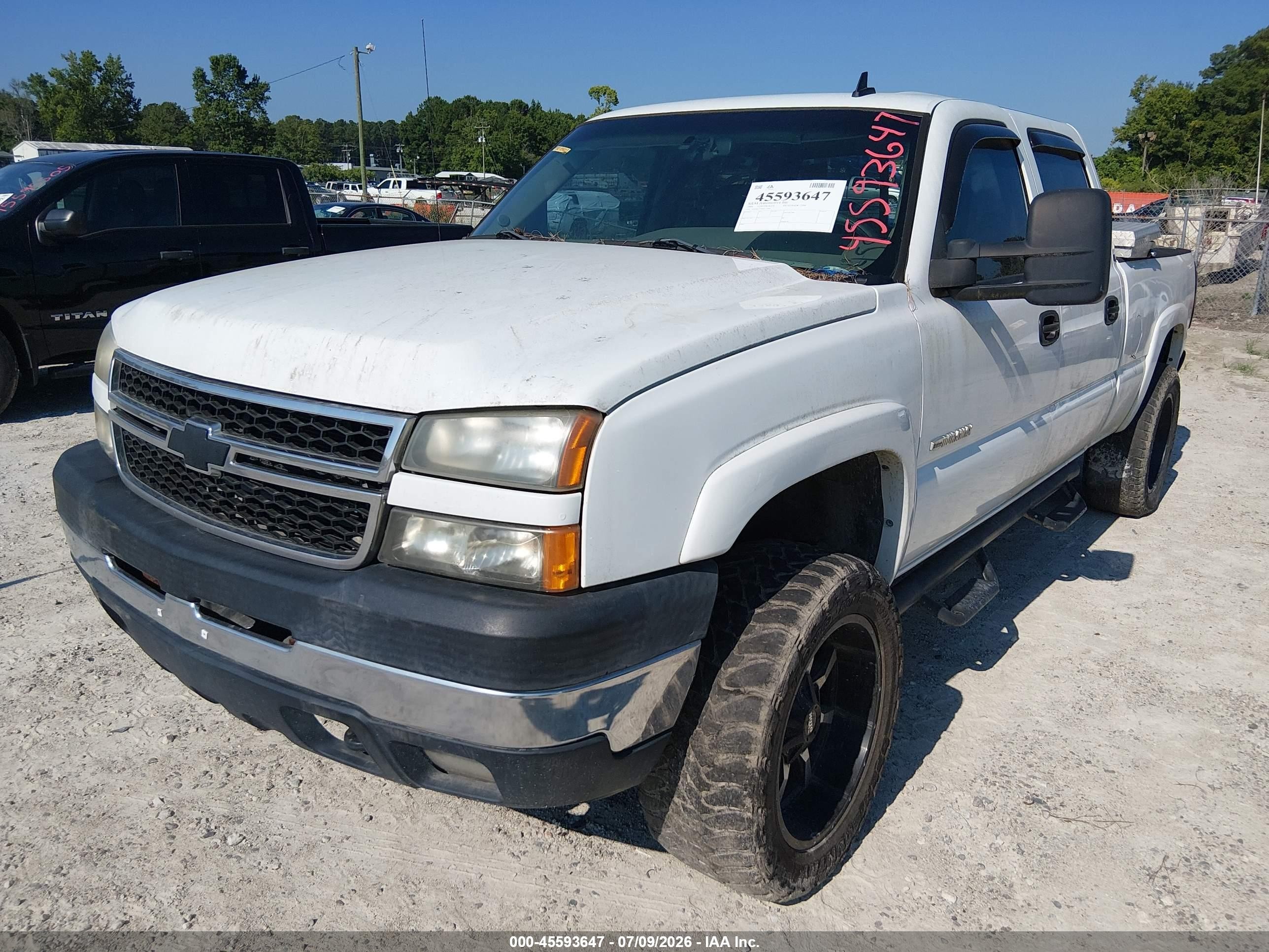 2006 Chevrolet Silverado 2500hd Lt3 White vin: 1GCHK23296F111481
