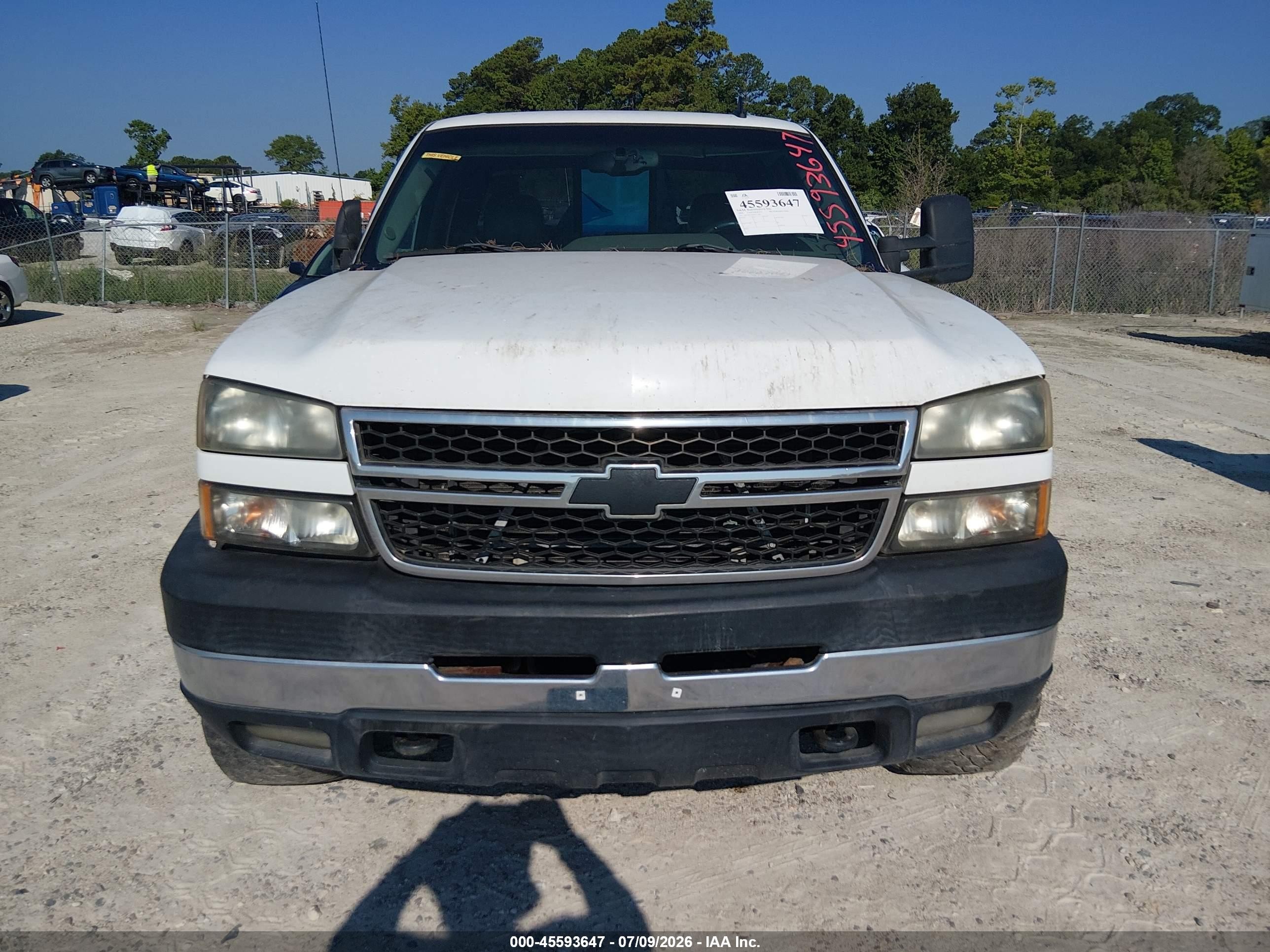 2006 Chevrolet Silverado 2500hd Lt3 White vin: 1GCHK23296F111481