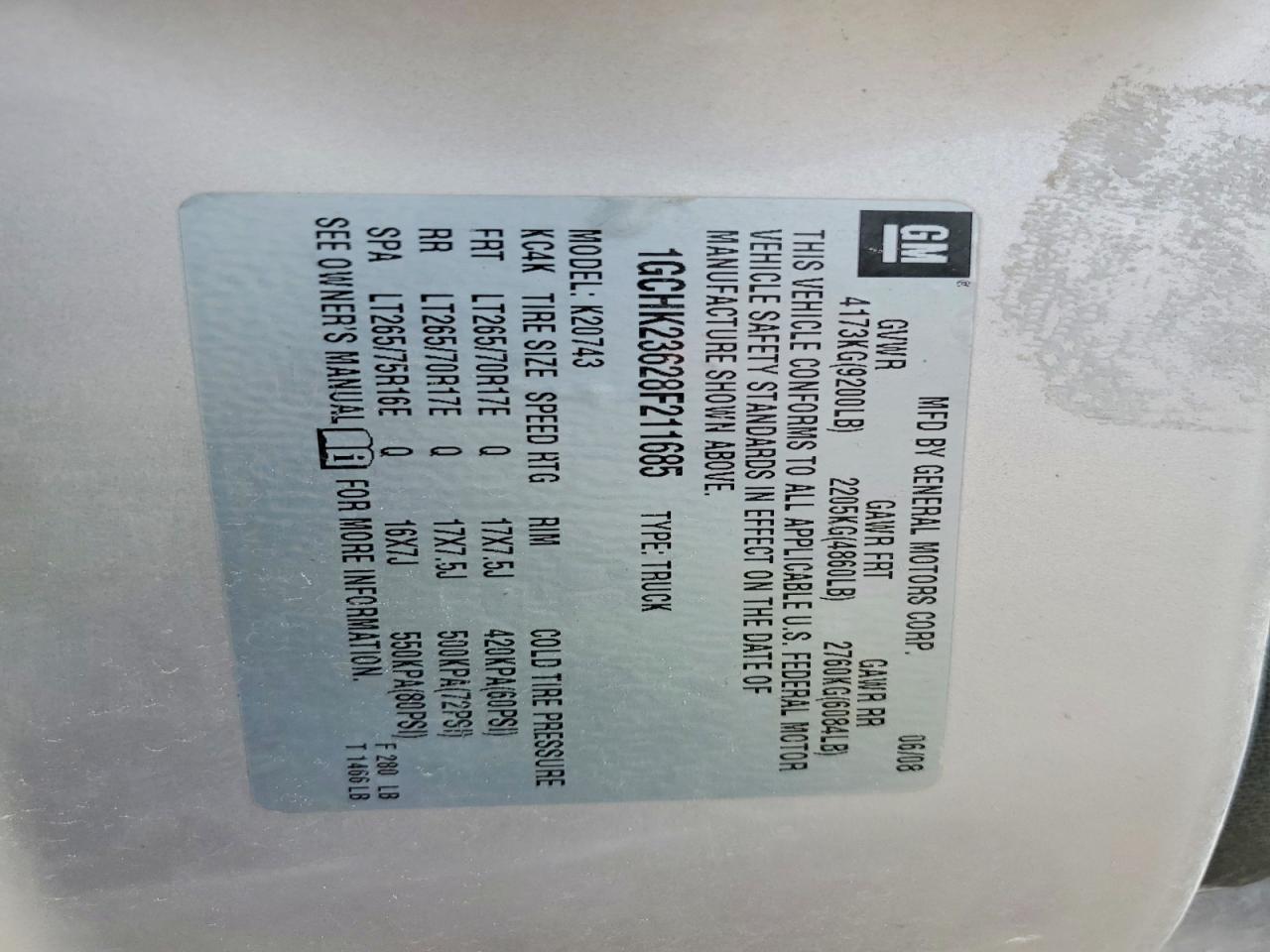 2008 Chevrolet Silverado K2500 Heavy Duty Silver vin: 1GCHK23628F211685