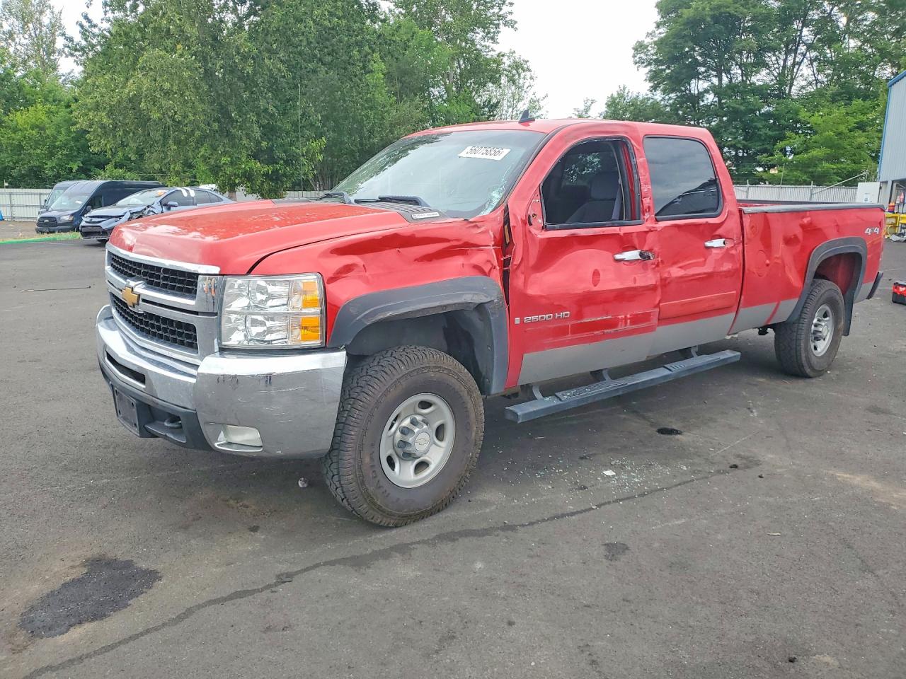 2007 Chevrolet Silverado K2500 Heavy Duty Red vin: 1GCHK23637F529586