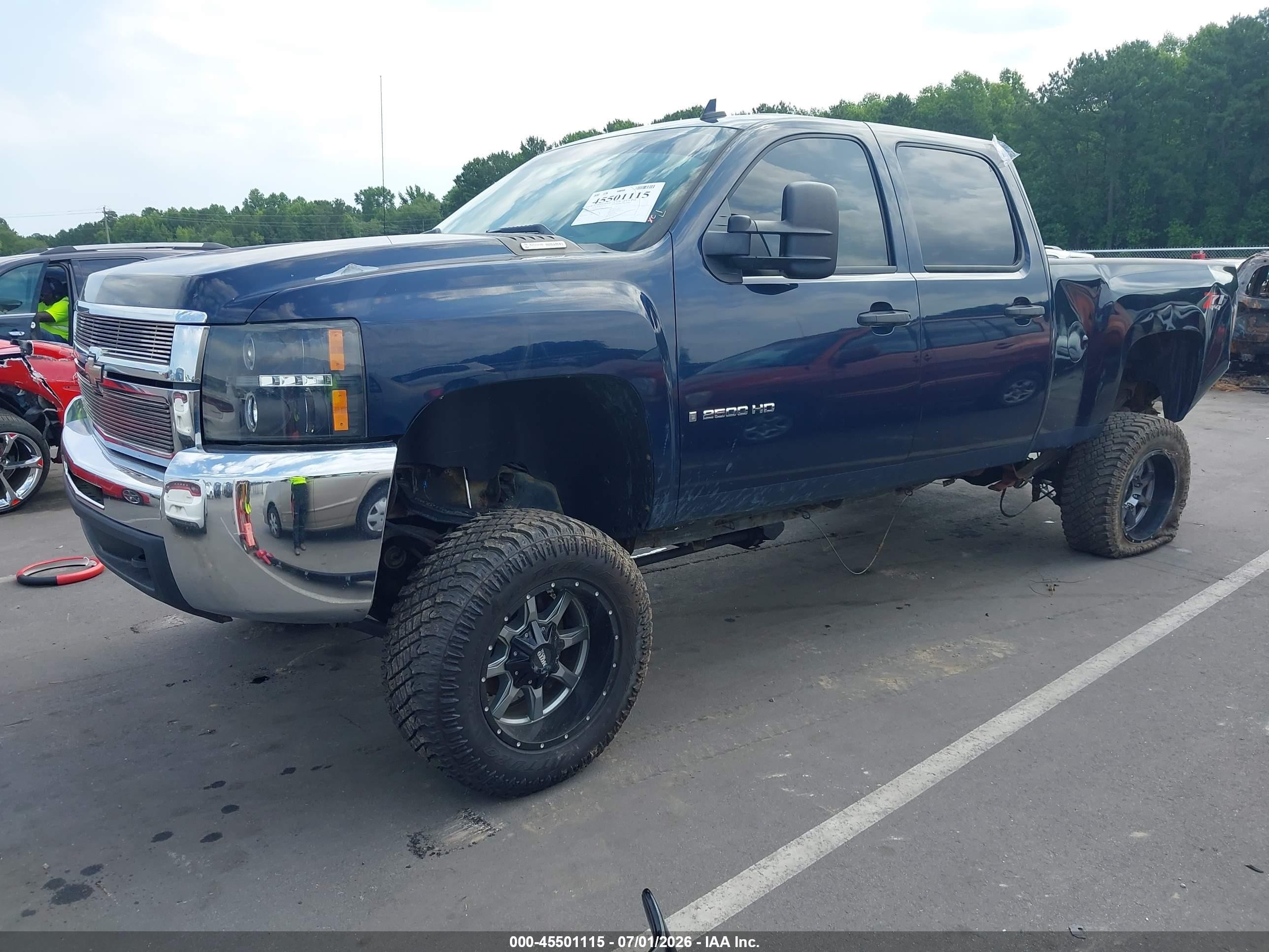 2008 Chevrolet Silverado 2500hd Lt1 Blue vin: 1GCHK23668F111816