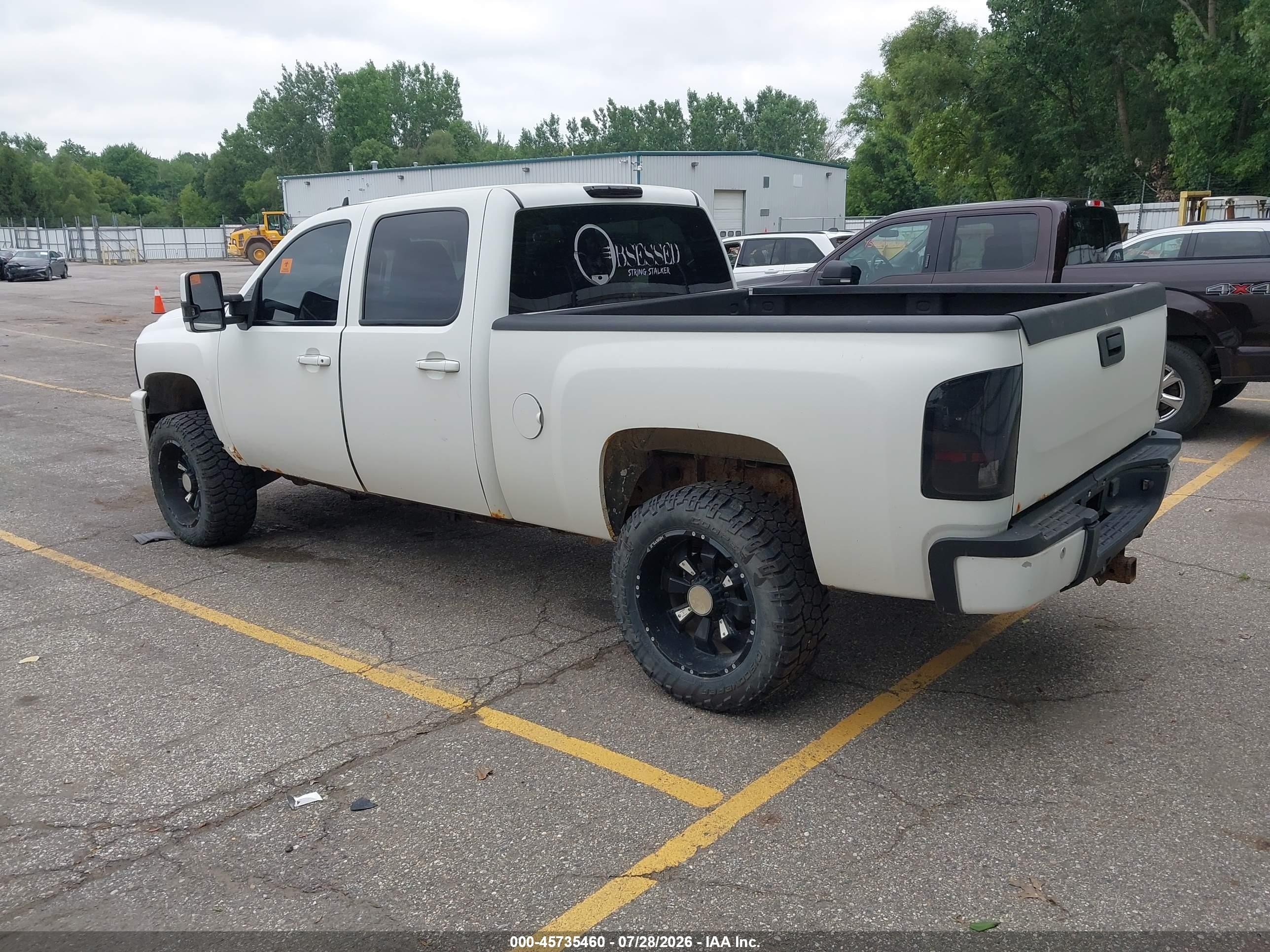 2007 Chevrolet Silverado 2500hd Ltz White vin: 1GCHK23677F560419