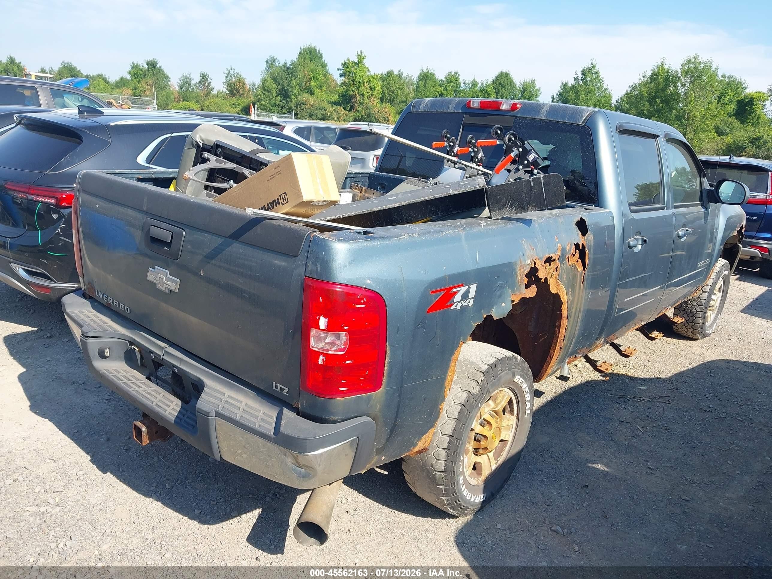 2008 Chevrolet Silverado 2500hd Ltz Blue vin: 1GCHK23698F111616