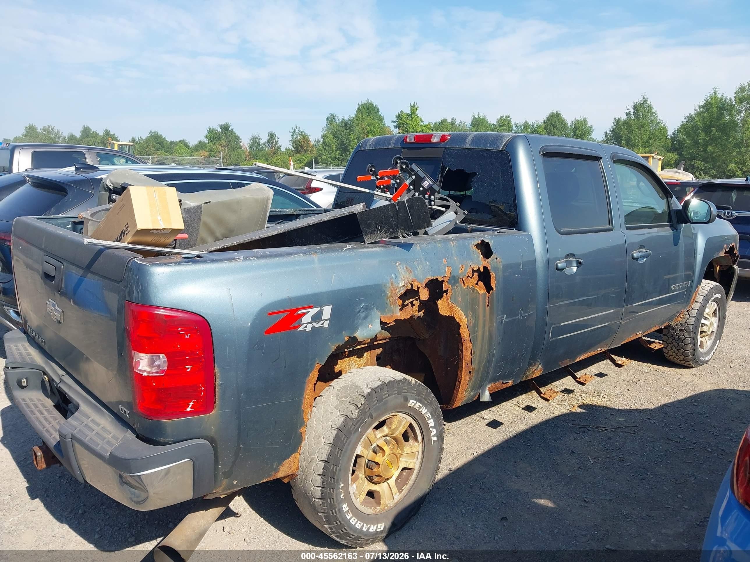 2008 Chevrolet Silverado 2500hd Ltz Blue vin: 1GCHK23698F111616