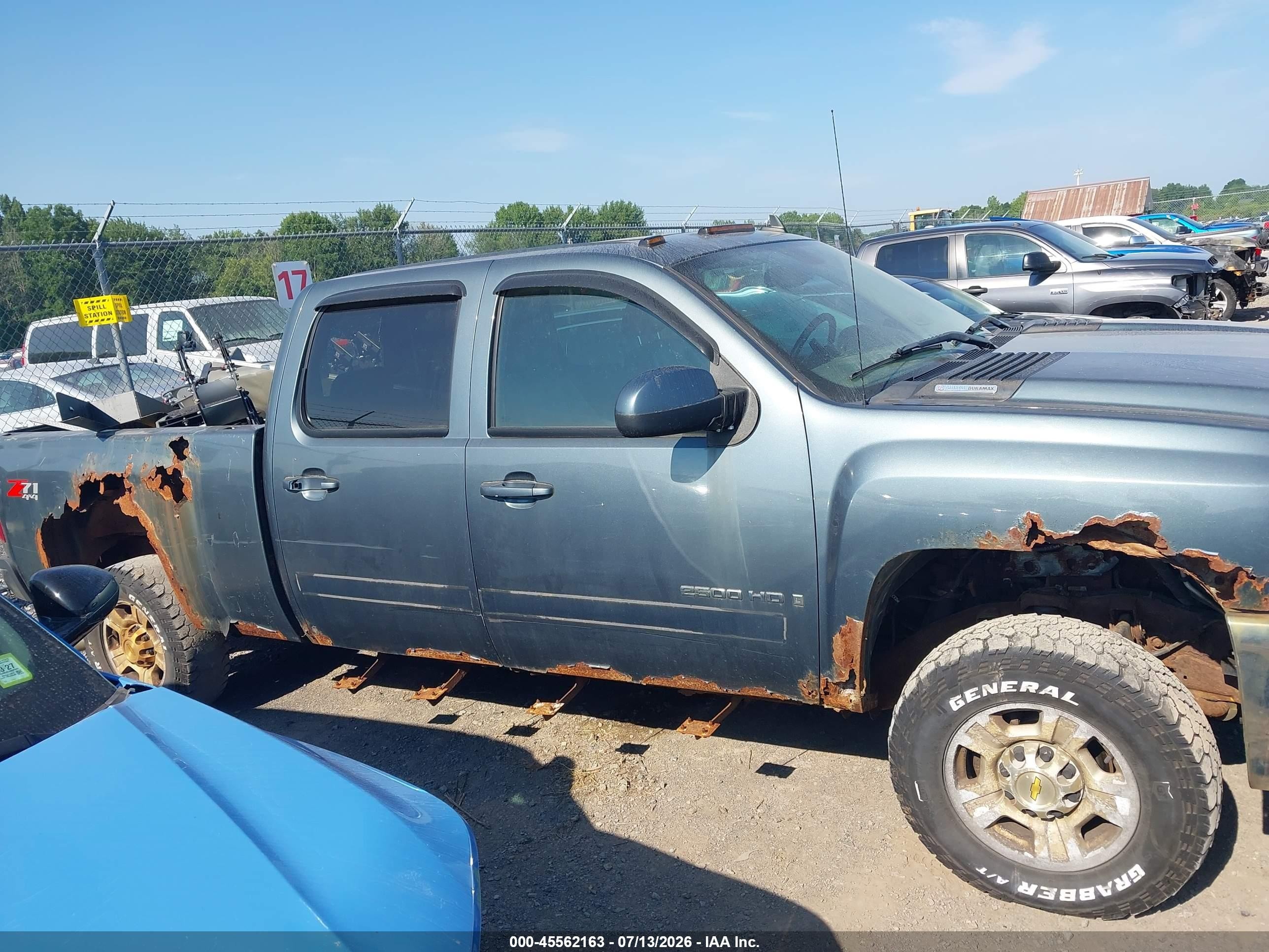 2008 Chevrolet Silverado 2500hd Ltz Blue vin: 1GCHK23698F111616