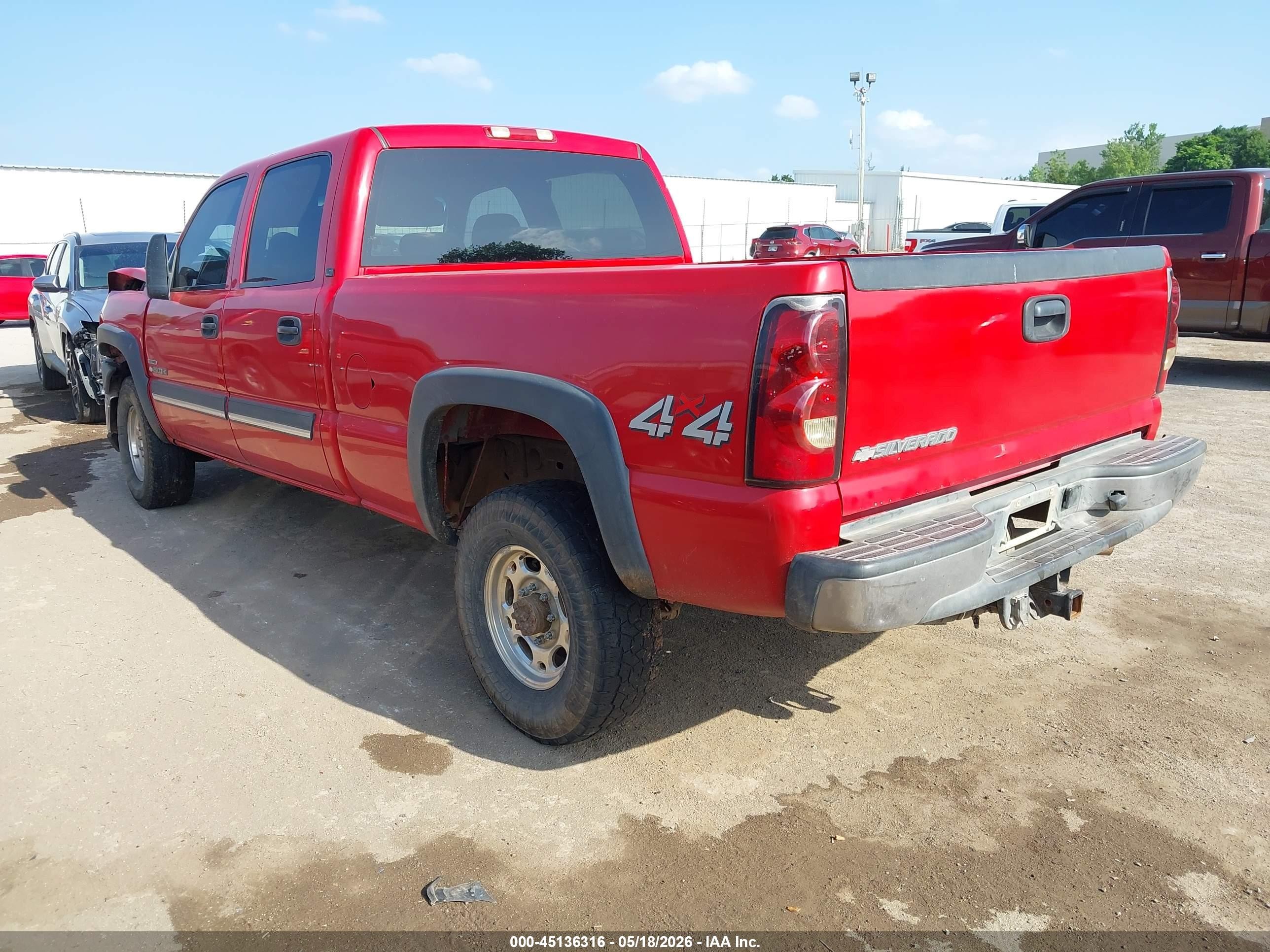 2007 Chevrolet Silverado 2500hd Classic Lt1 Red vin: 1GCHK23D27F141490