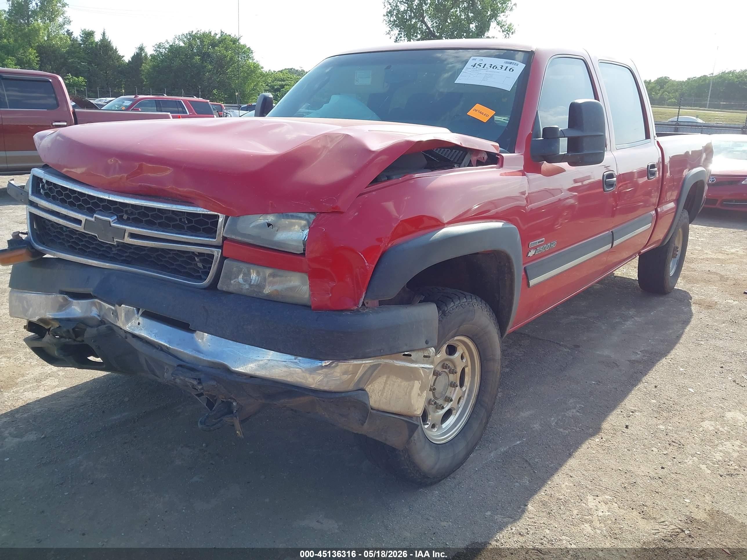 2007 Chevrolet Silverado 2500hd Classic Lt1 Red vin: 1GCHK23D27F141490