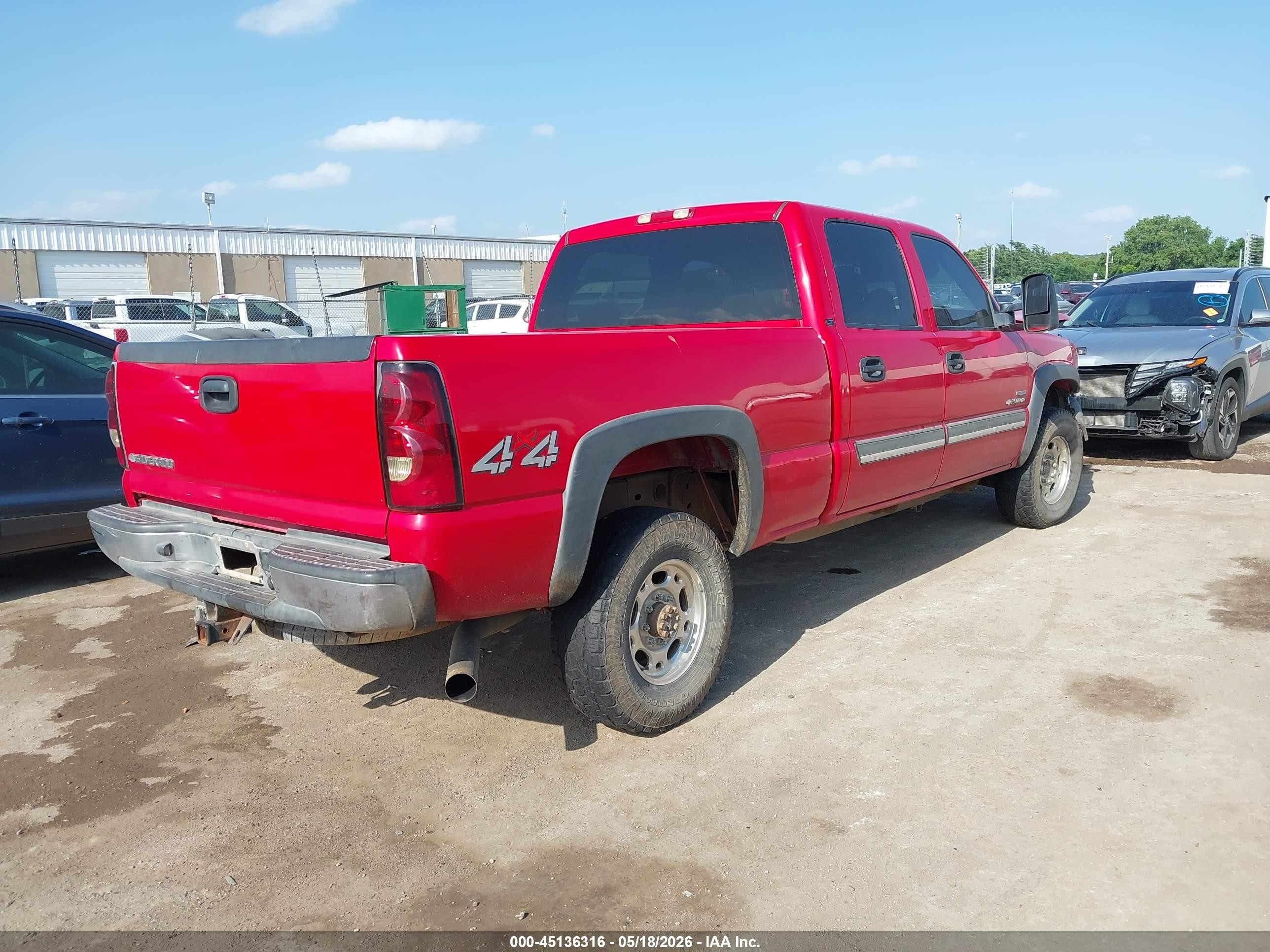 2007 Chevrolet Silverado 2500hd Classic Lt1 Red vin: 1GCHK23D27F141490
