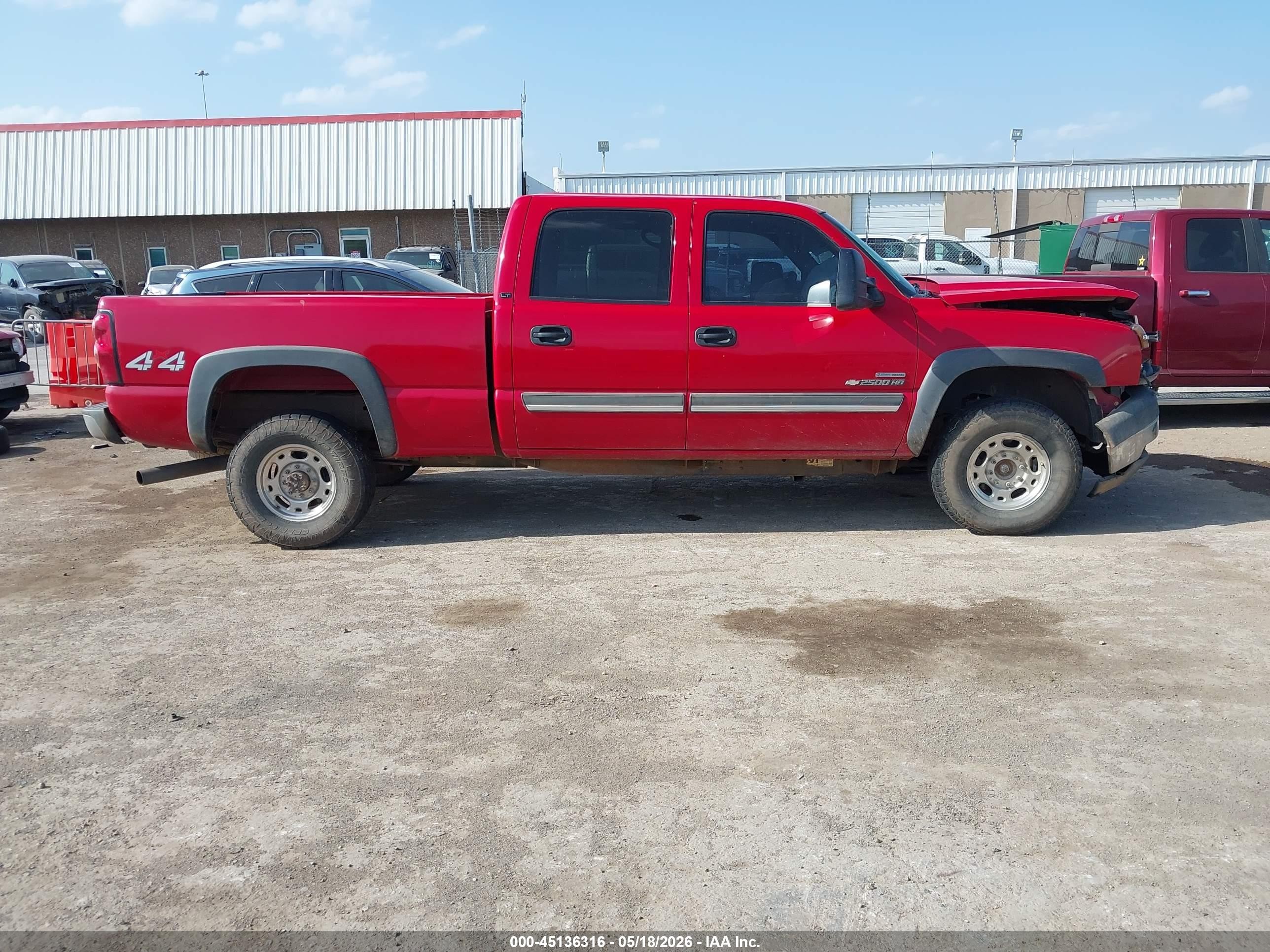 2007 Chevrolet Silverado 2500hd Classic Lt1 Red vin: 1GCHK23D27F141490