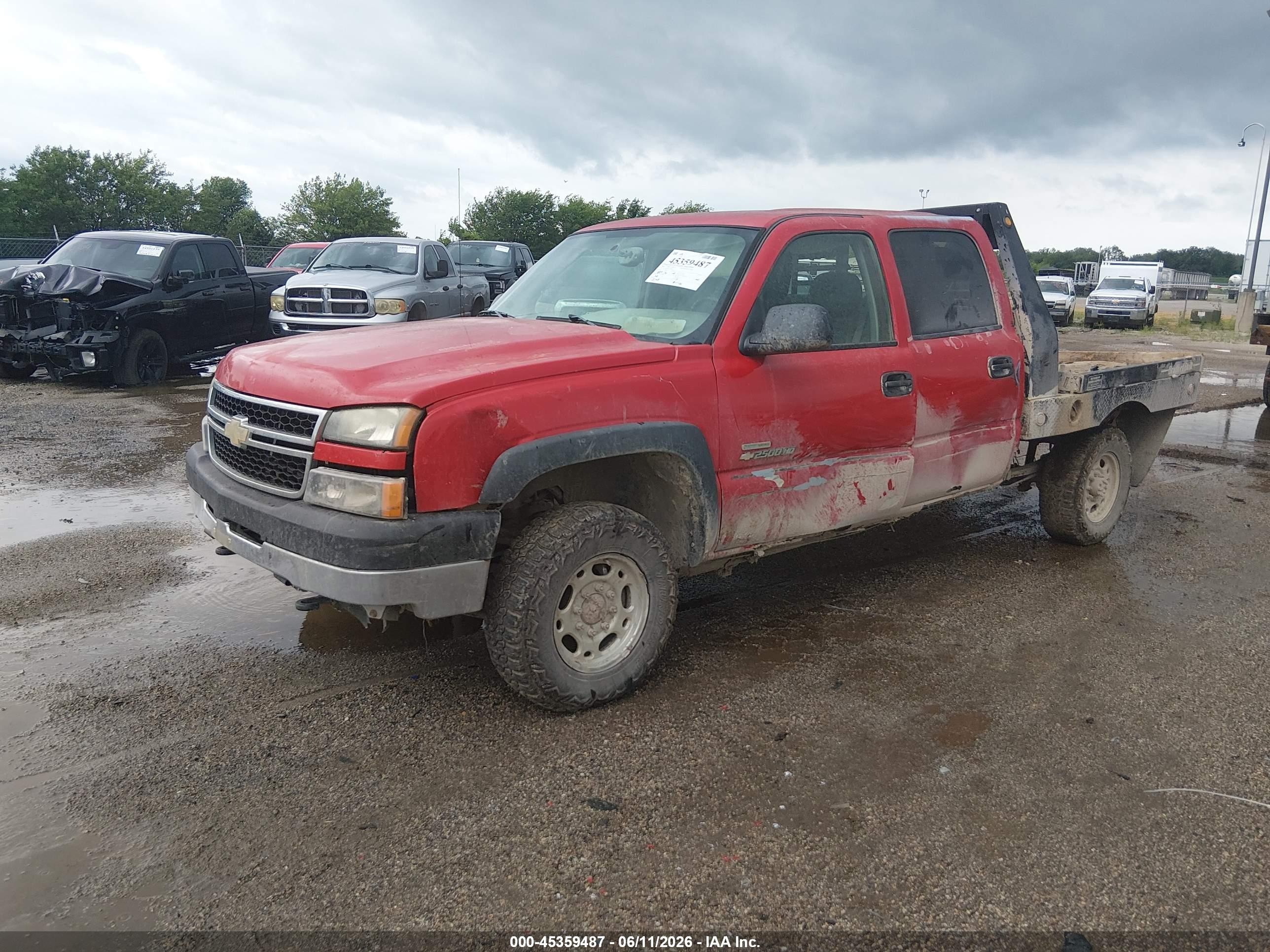 2006 Chevrolet Silverado 2500hd Lt3 Red vin: 1GCHK23D96F226745