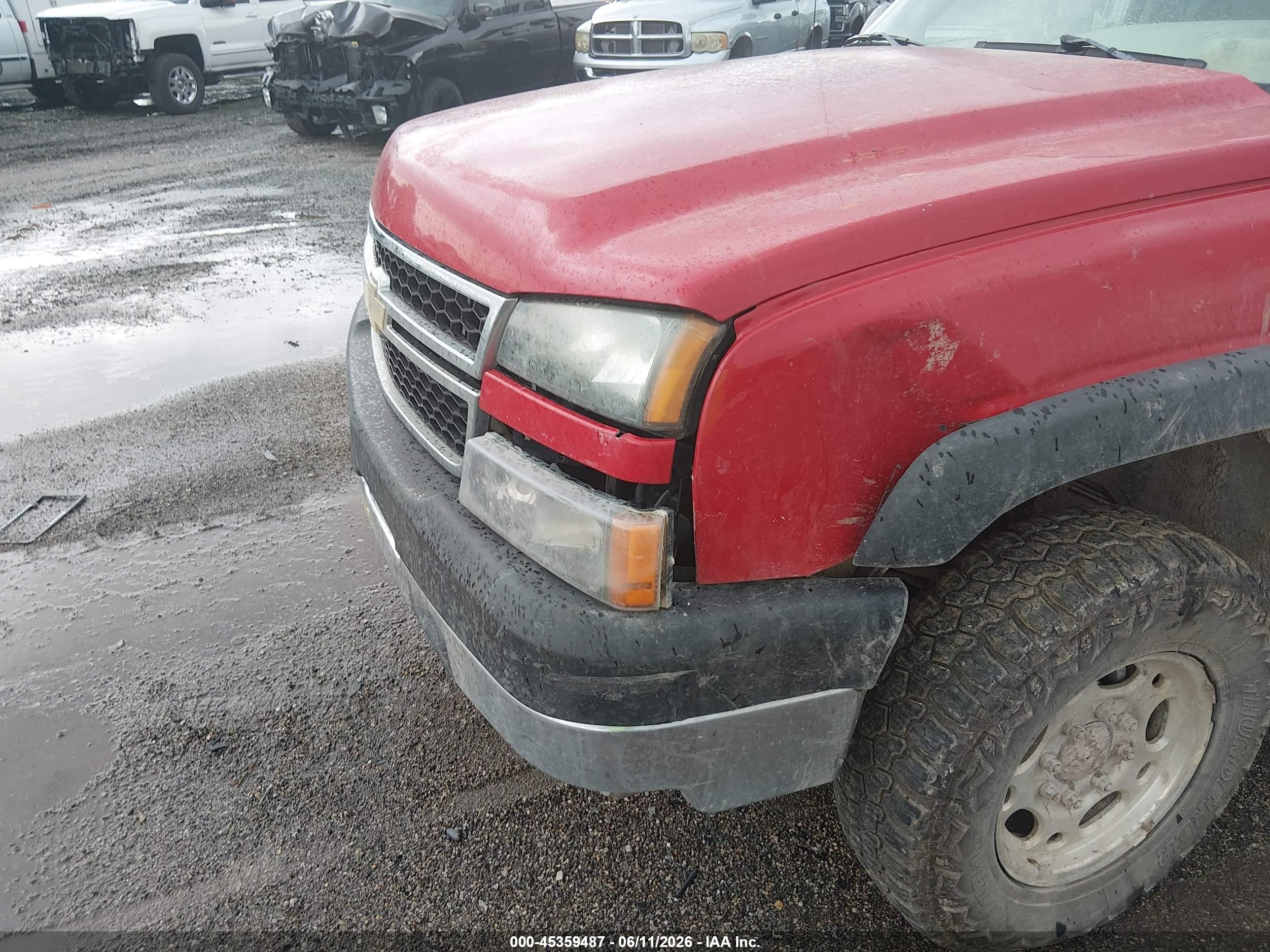 2006 Chevrolet Silverado 2500hd Lt3 Red vin: 1GCHK23D96F226745