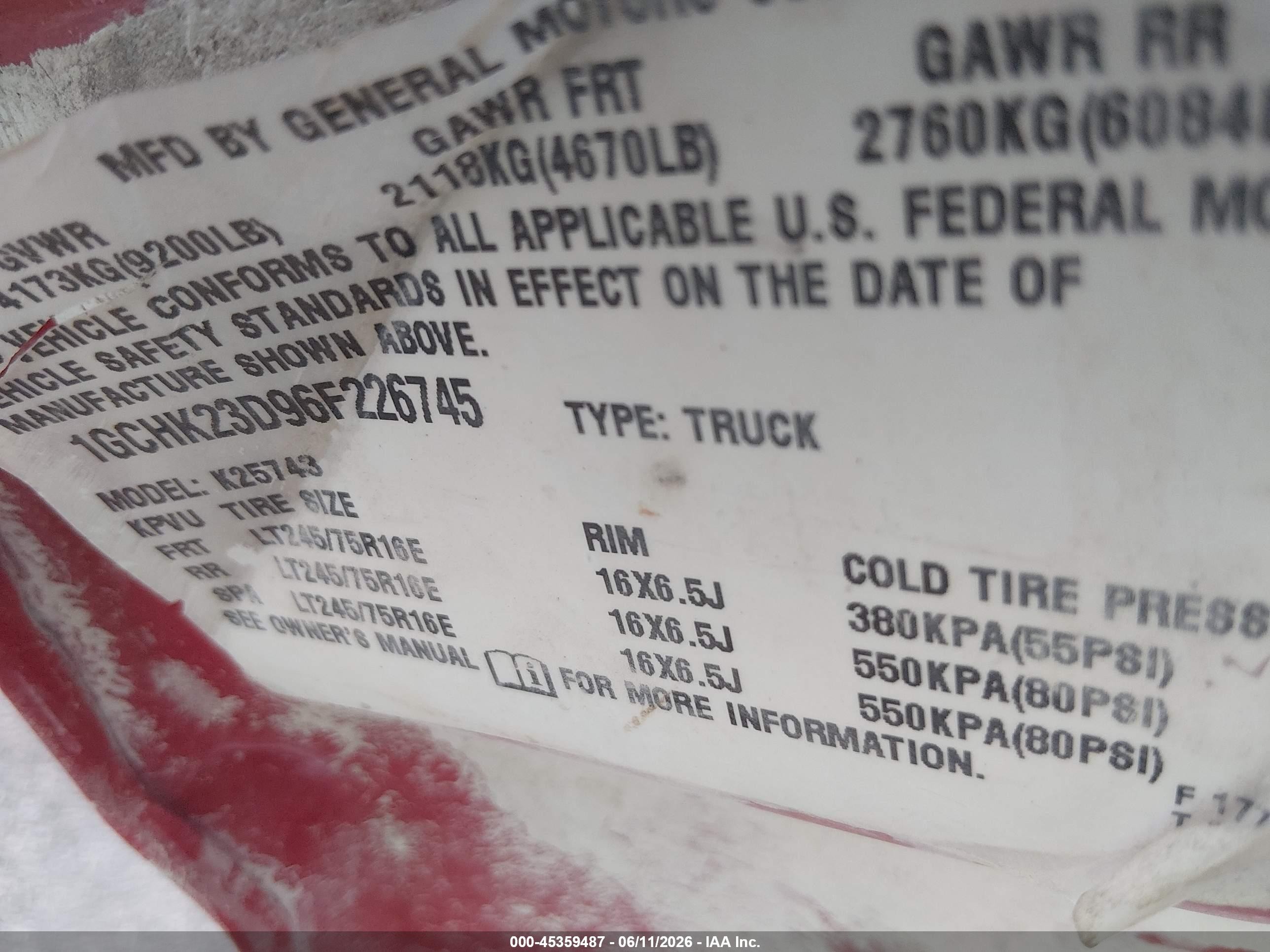 2006 Chevrolet Silverado 2500hd Lt3 Red vin: 1GCHK23D96F226745