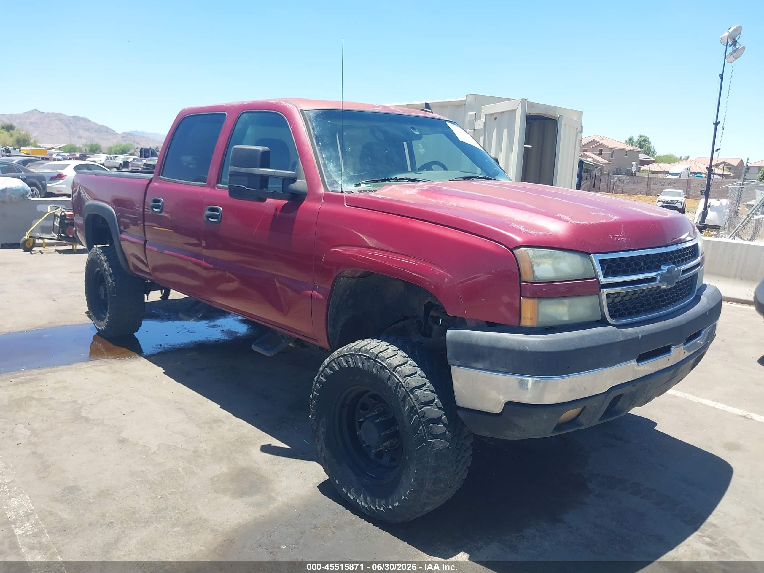 2006 Chevrolet Silverado 2500hd Lt2 Maroon vin: 1GCHK23DX6F176227