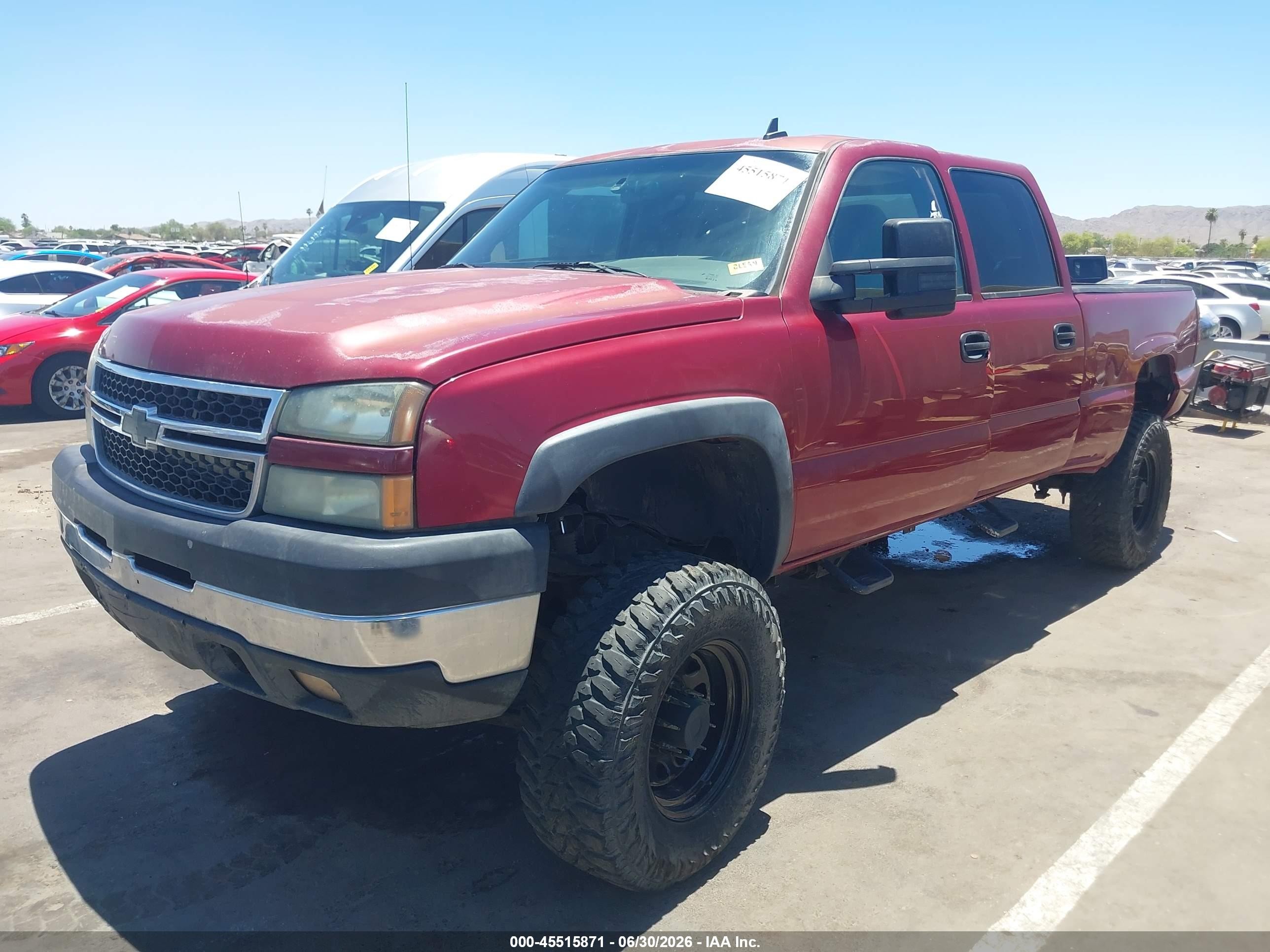 2006 Chevrolet Silverado 2500hd Lt2 Maroon vin: 1GCHK23DX6F176227