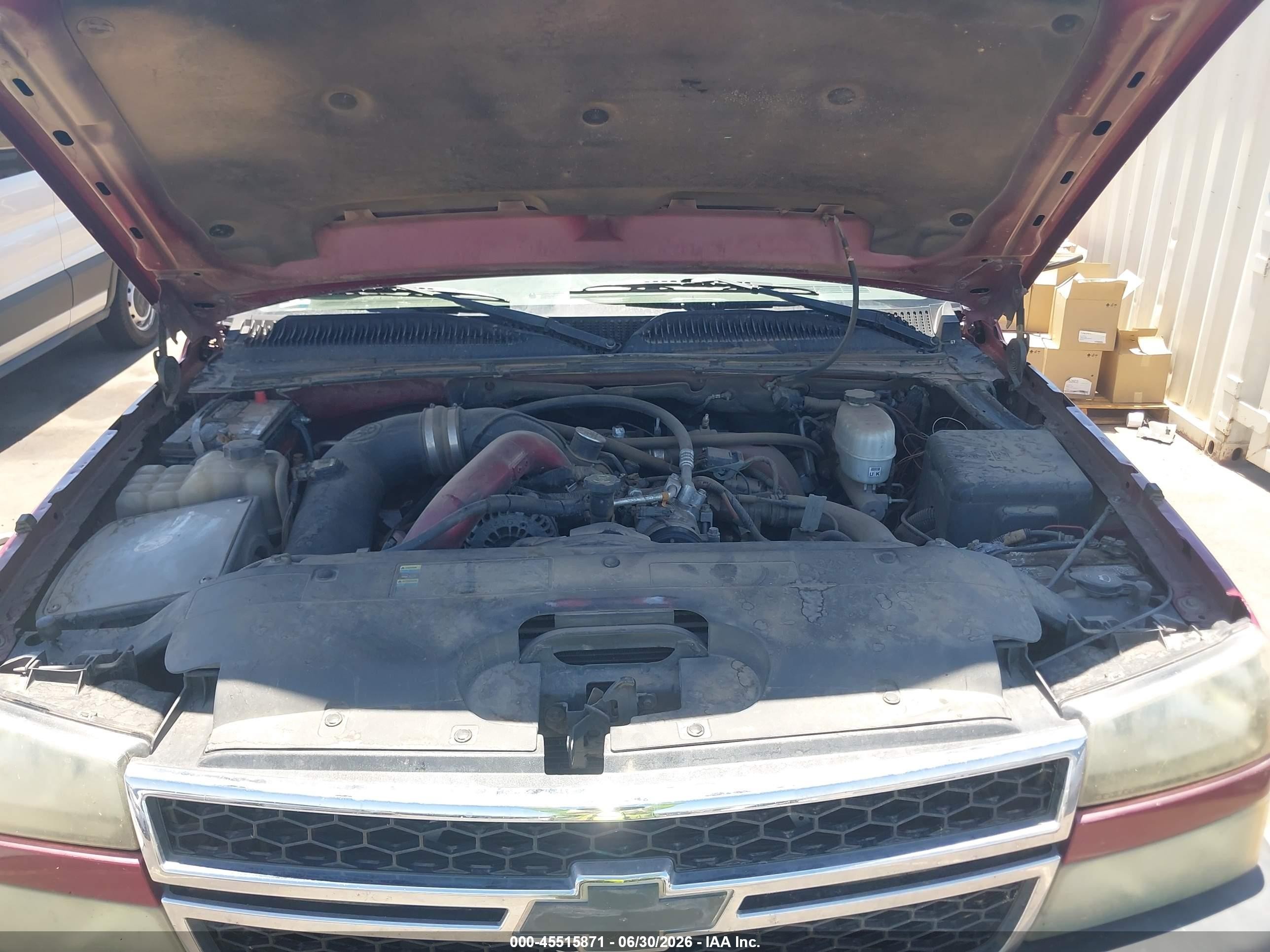 2006 Chevrolet Silverado 2500hd Lt2 Maroon vin: 1GCHK23DX6F176227