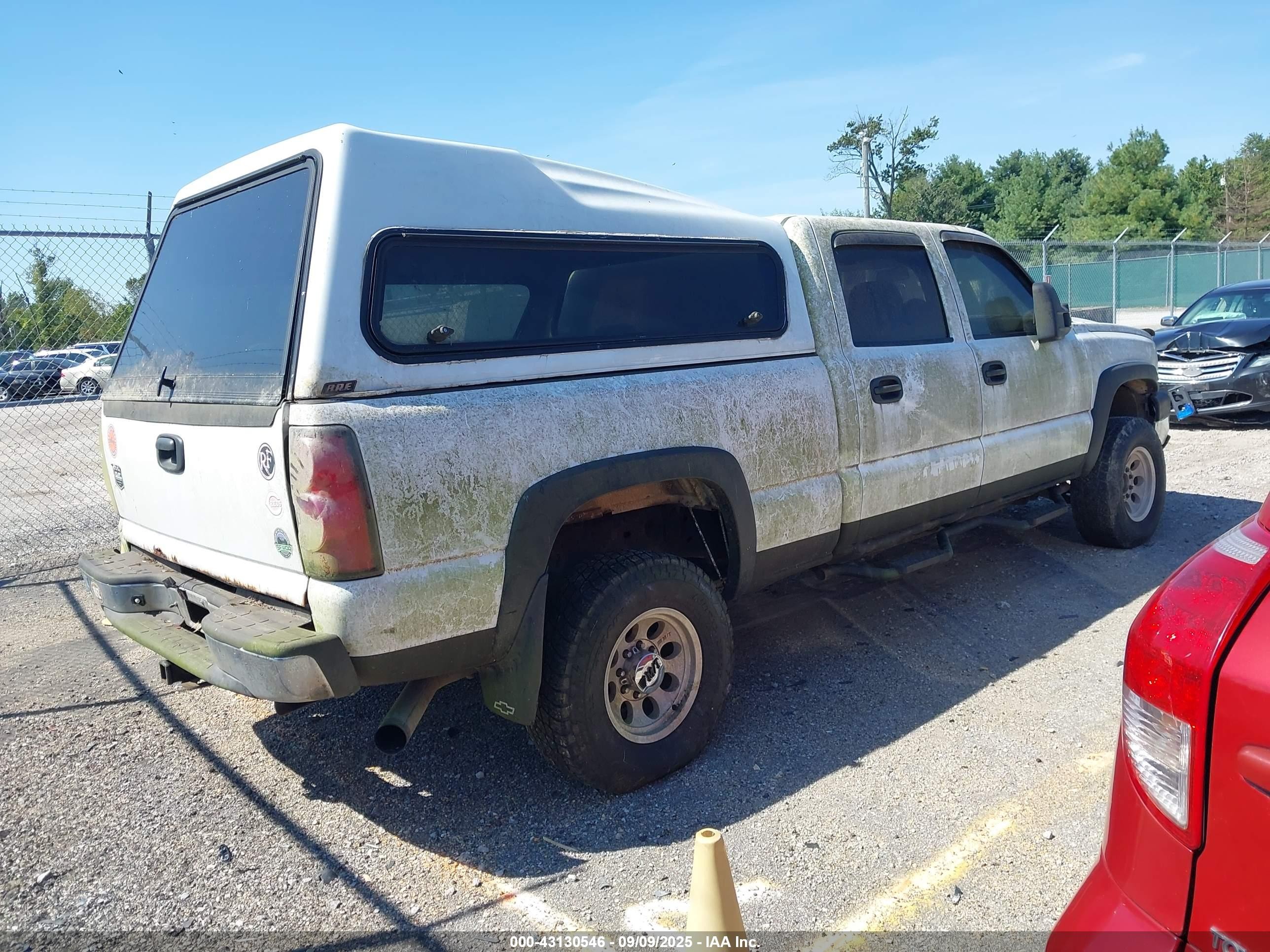 2006 Chevrolet Silverado 2500hd Work Truck White vin: 1GCHK23DX6F239956