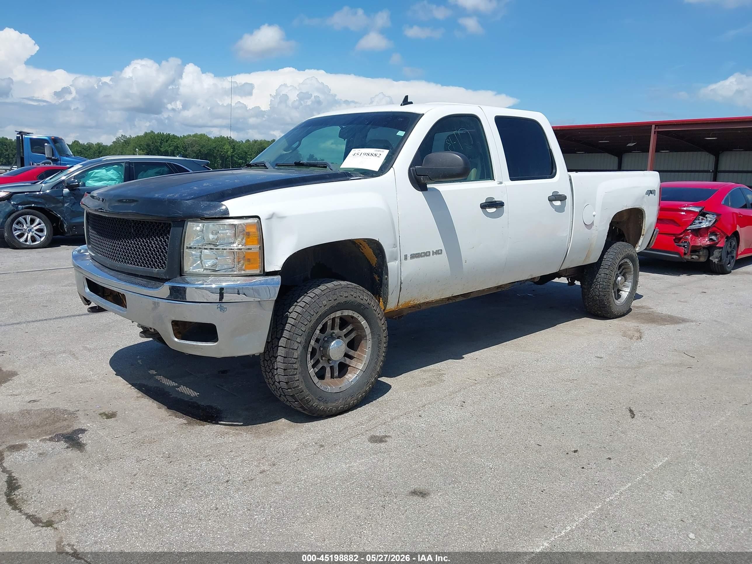 2007 Chevrolet Silverado 2500hd Work Truck White vin: 1GCHK23K07F525475