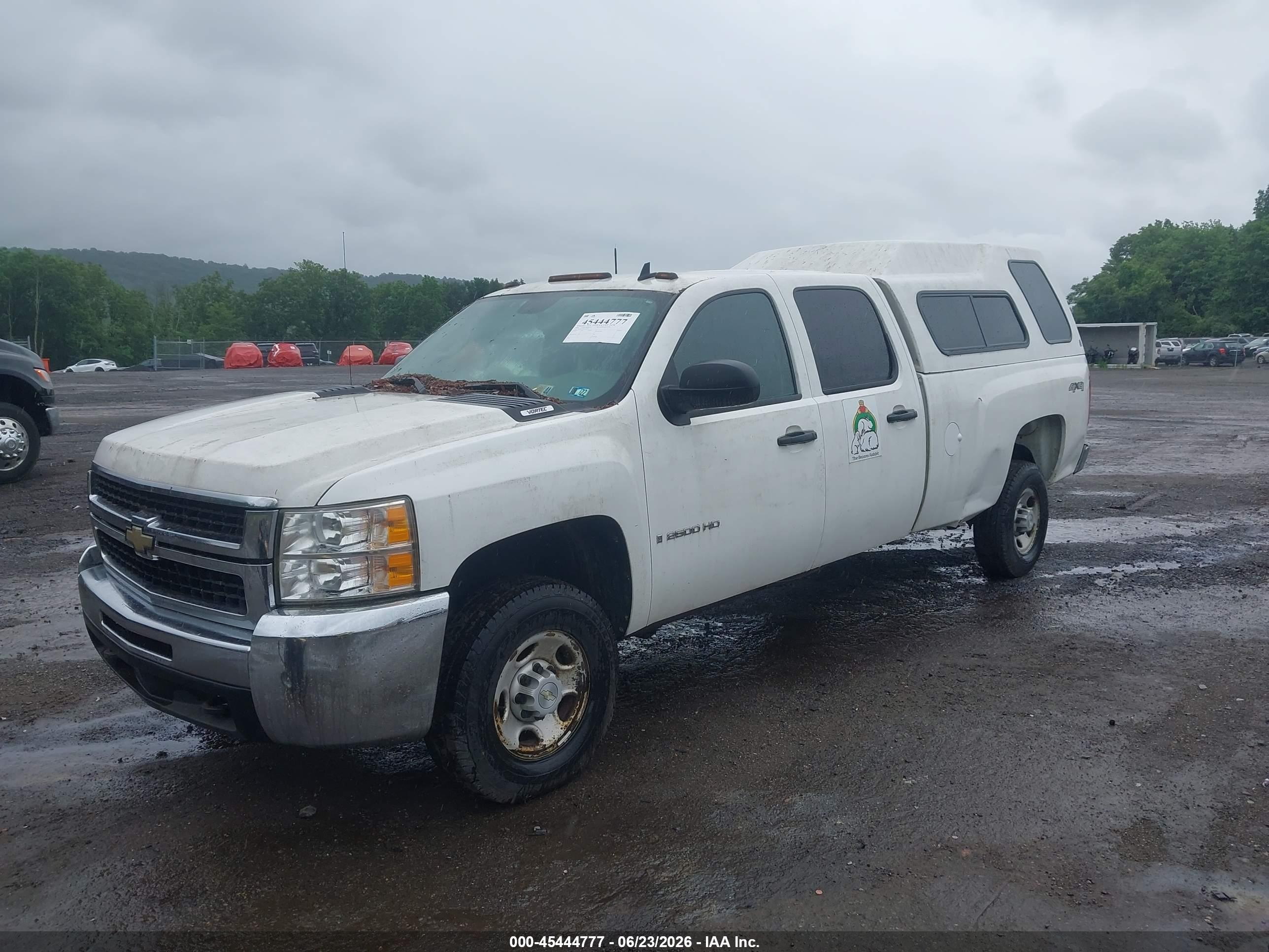 2008 Chevrolet Silverado 2500hd Work Truck White vin: 1GCHK23K18F190891