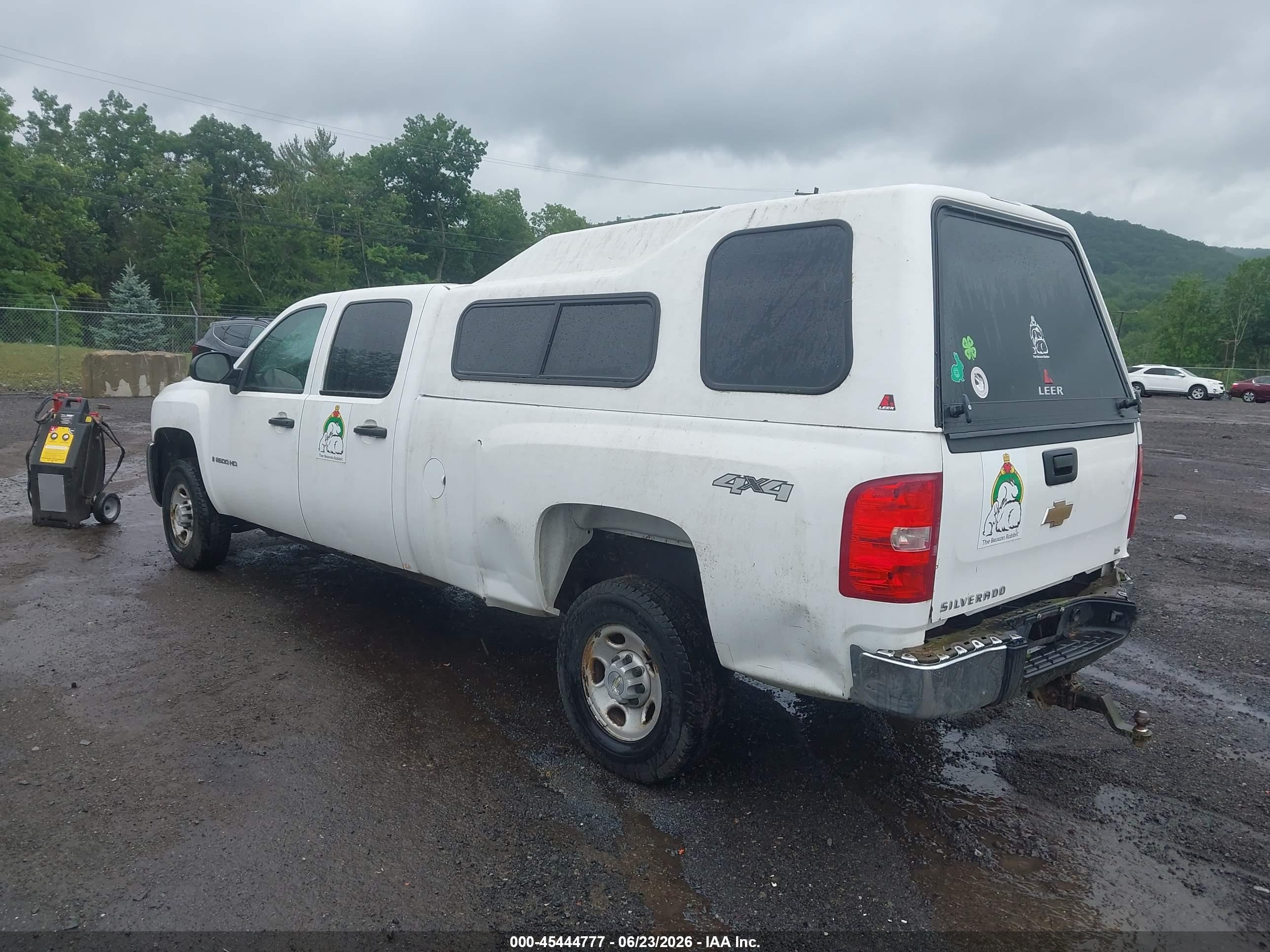 2008 Chevrolet Silverado 2500hd Work Truck White vin: 1GCHK23K18F190891