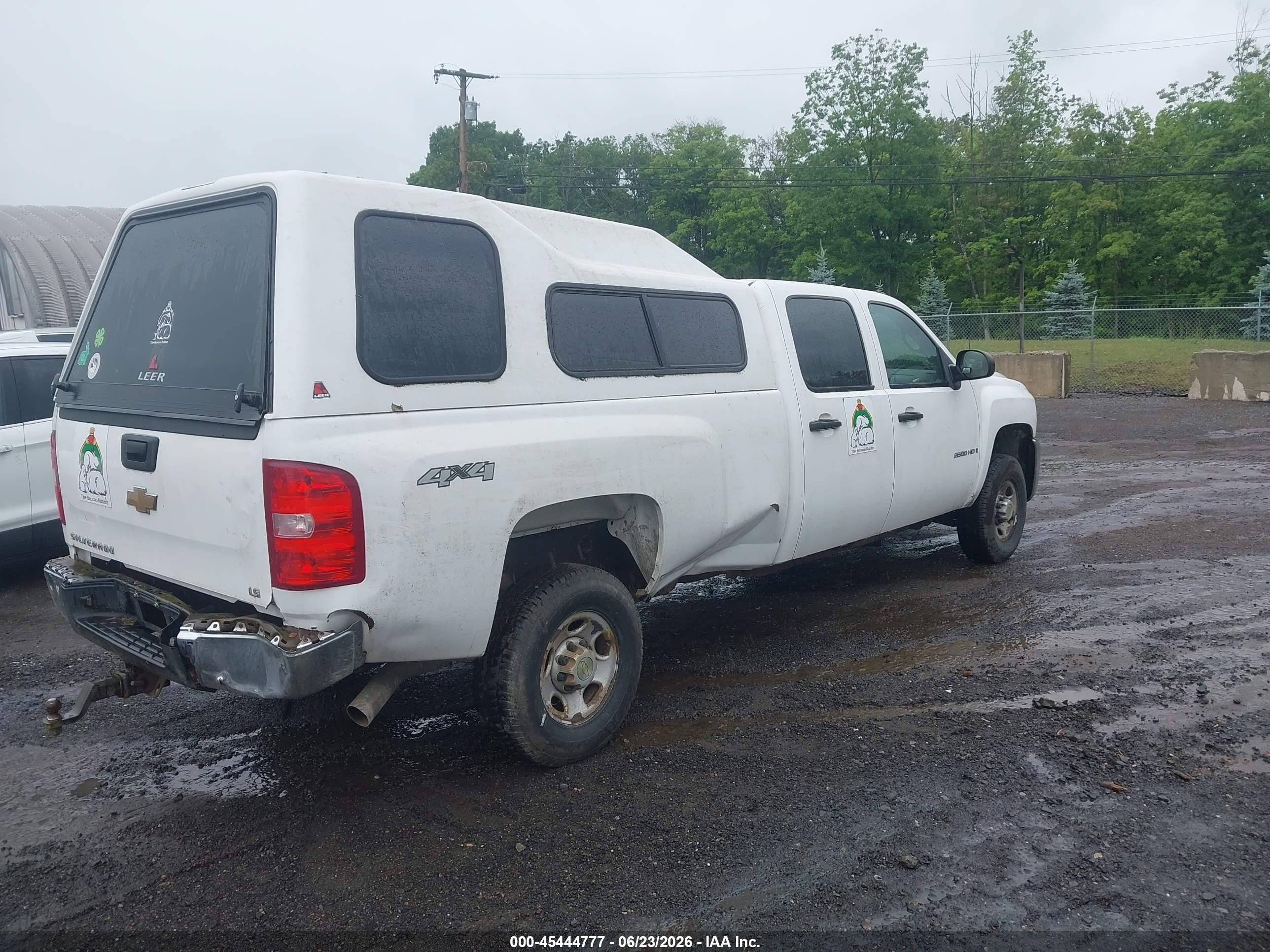 2008 Chevrolet Silverado 2500hd Work Truck White vin: 1GCHK23K18F190891