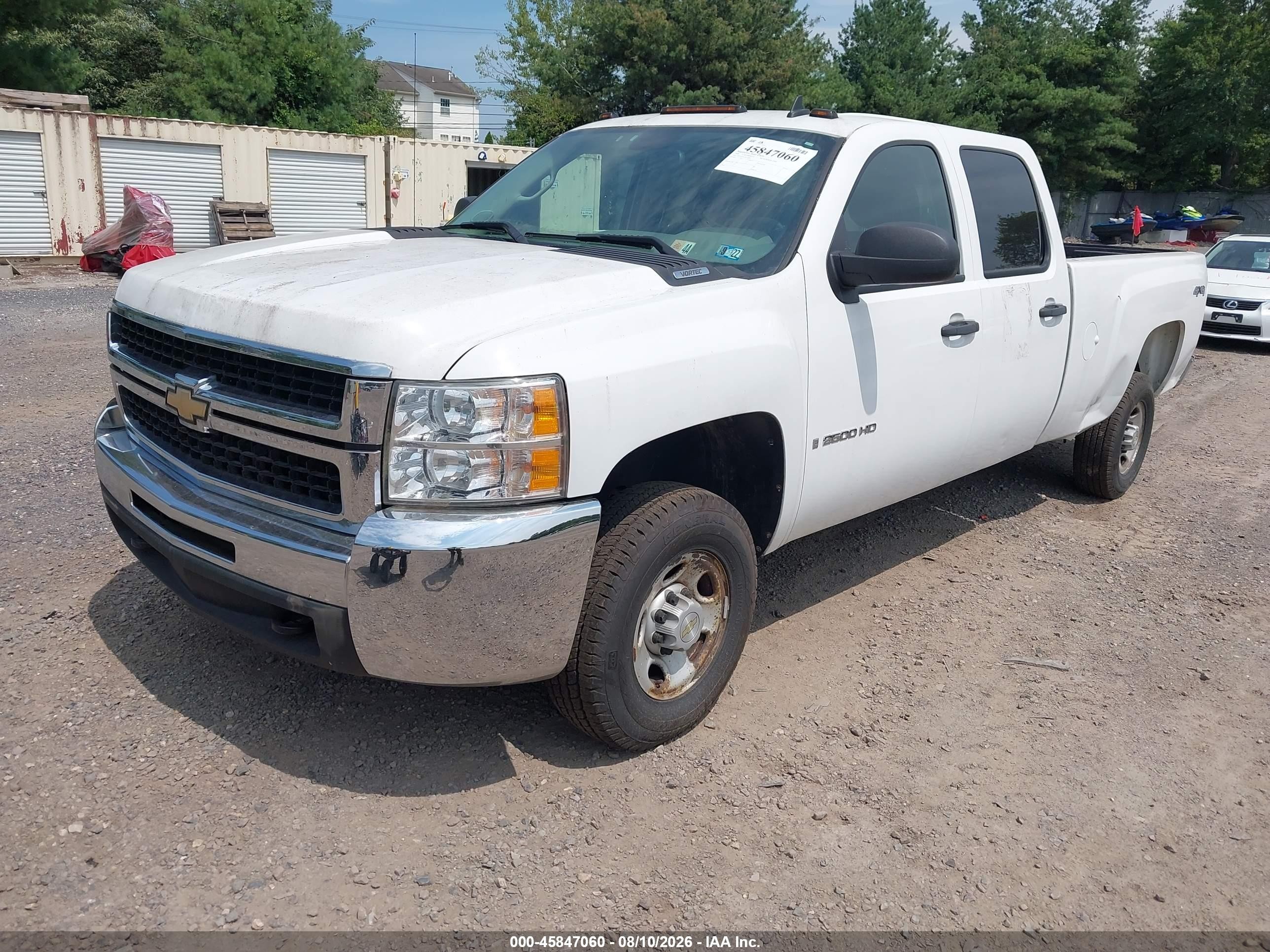 2008 Chevrolet Silverado 2500hd Work Truck White vin: 1GCHK23K18F190891