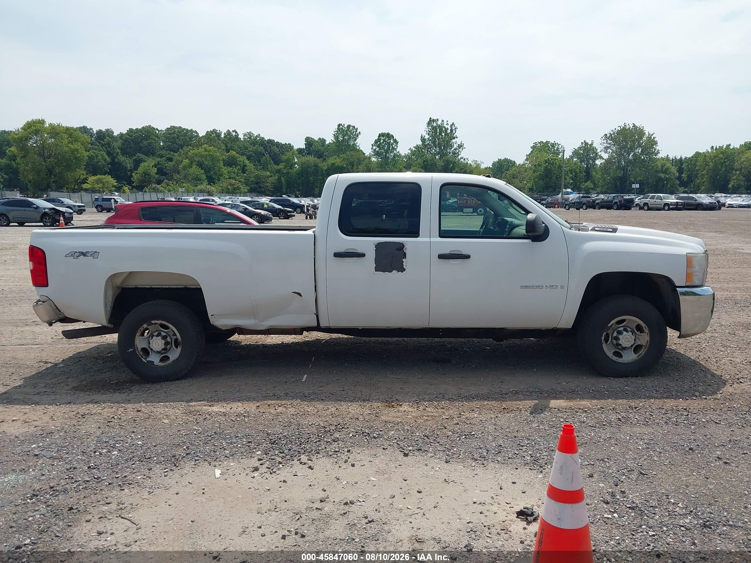 2008 Chevrolet Silverado 2500hd Work Truck White vin: 1GCHK23K18F190891