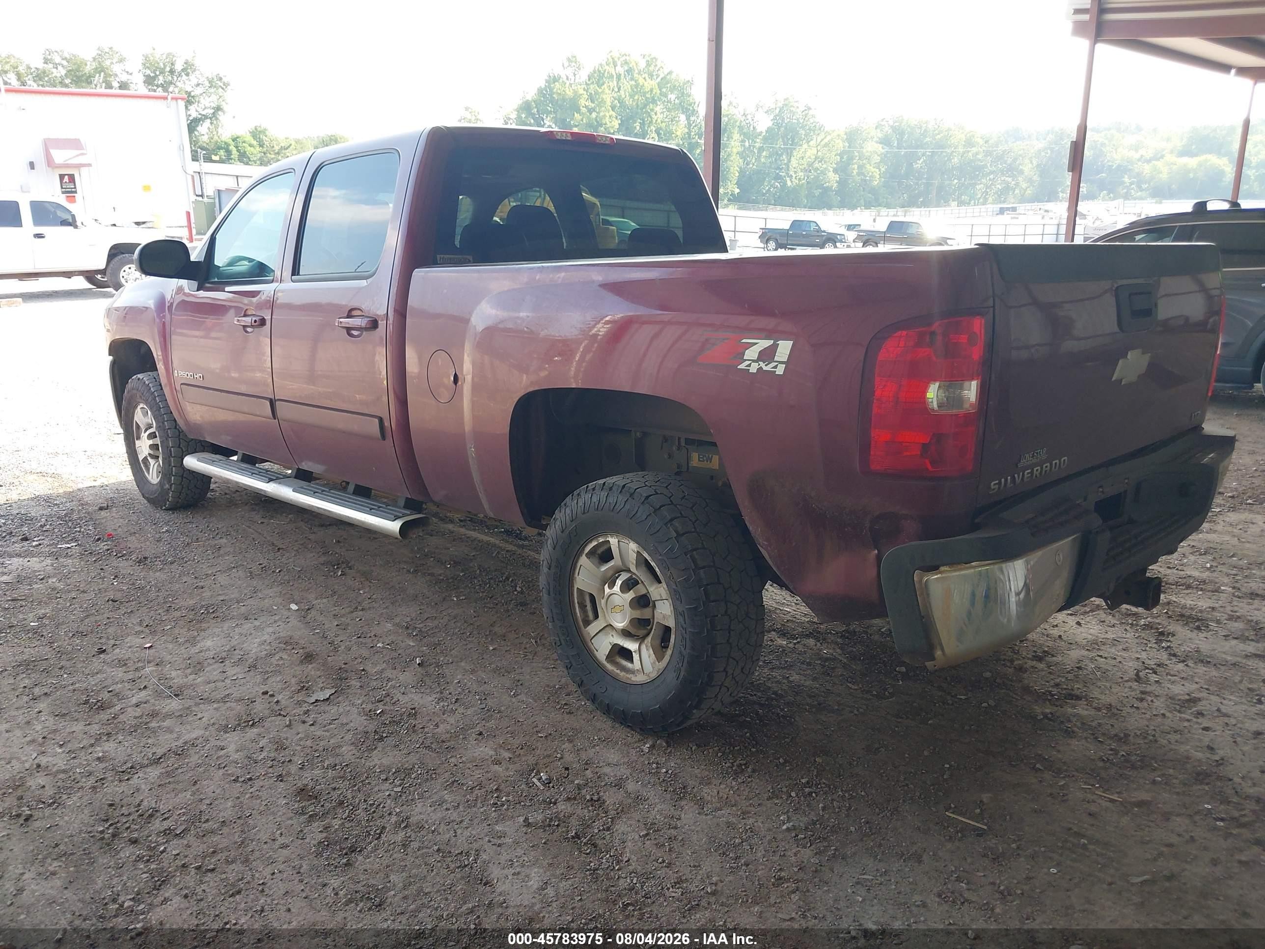 2008 Chevrolet Silverado 2500hd Ltz Burgundy vin: 1GCHK23K28F140002
