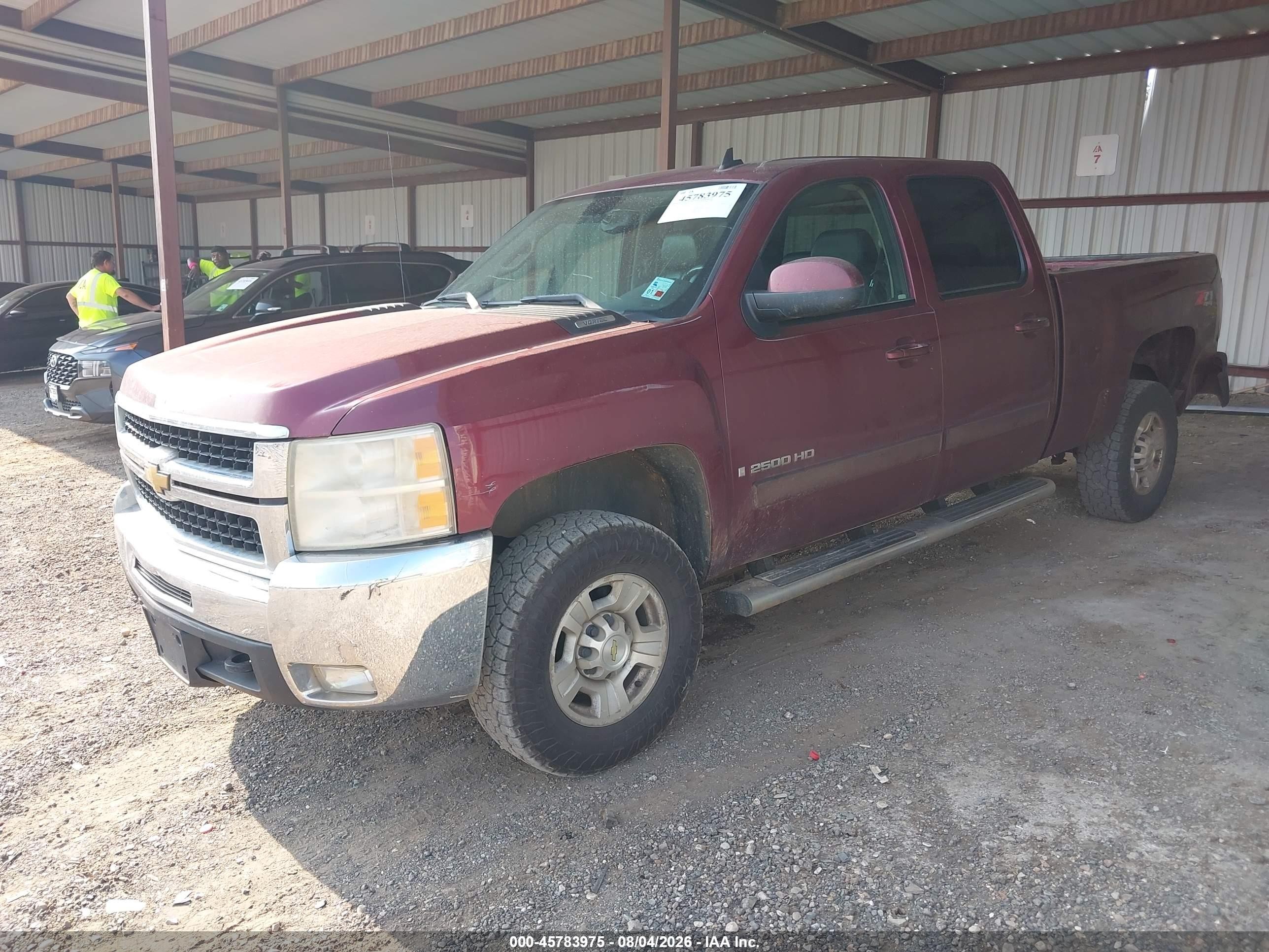 2008 Chevrolet Silverado 2500hd Ltz Burgundy vin: 1GCHK23K28F140002