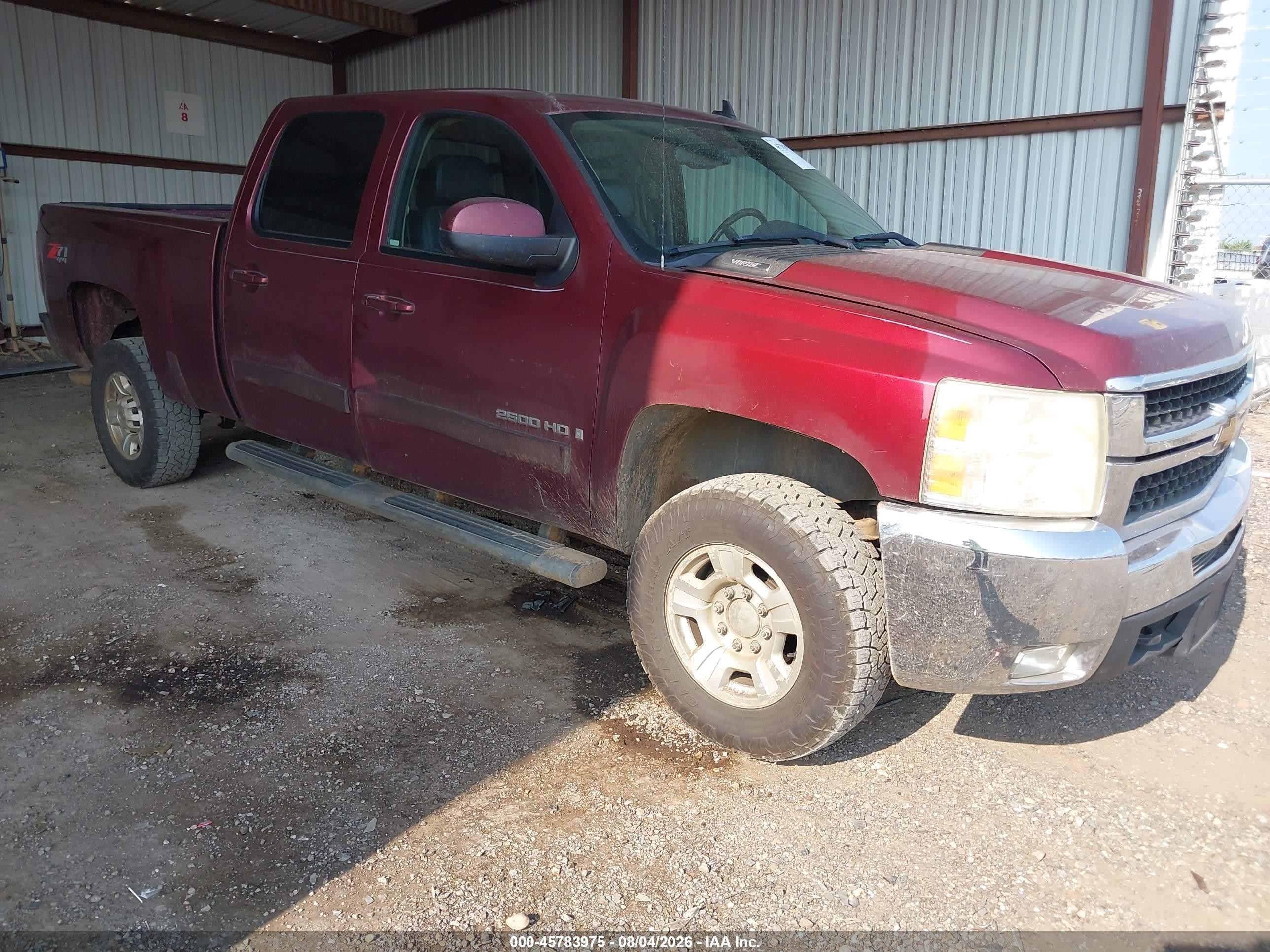 2008 Chevrolet Silverado 2500hd Ltz Burgundy vin: 1GCHK23K28F140002
