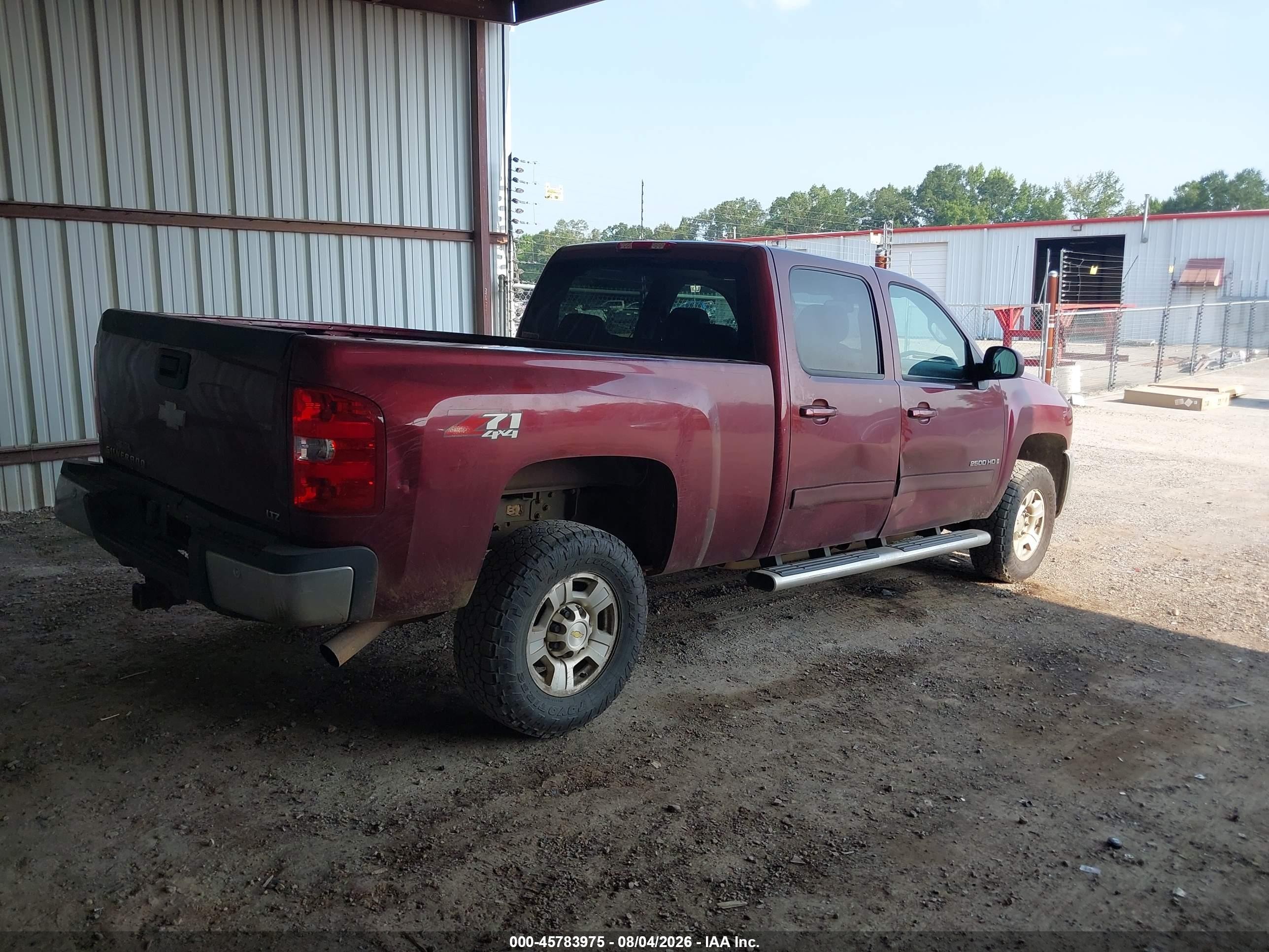 2008 Chevrolet Silverado 2500hd Ltz Burgundy vin: 1GCHK23K28F140002