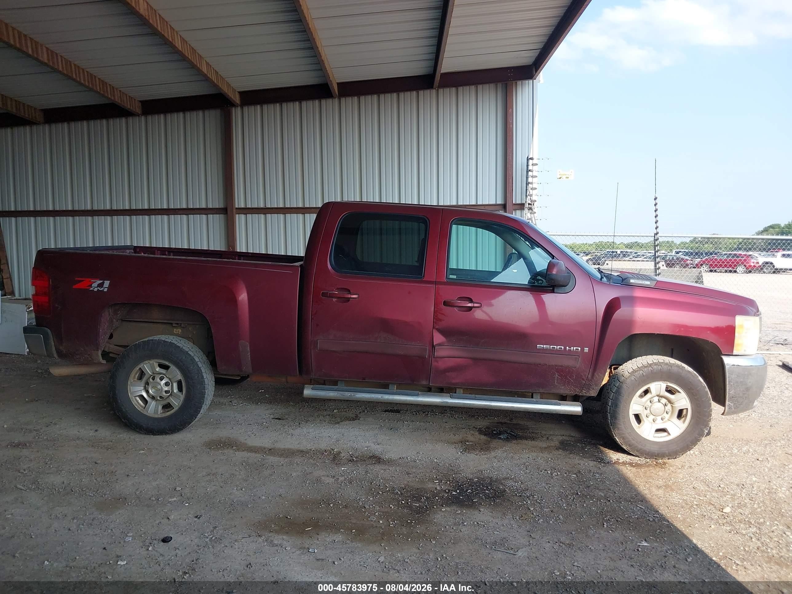 2008 Chevrolet Silverado 2500hd Ltz Burgundy vin: 1GCHK23K28F140002