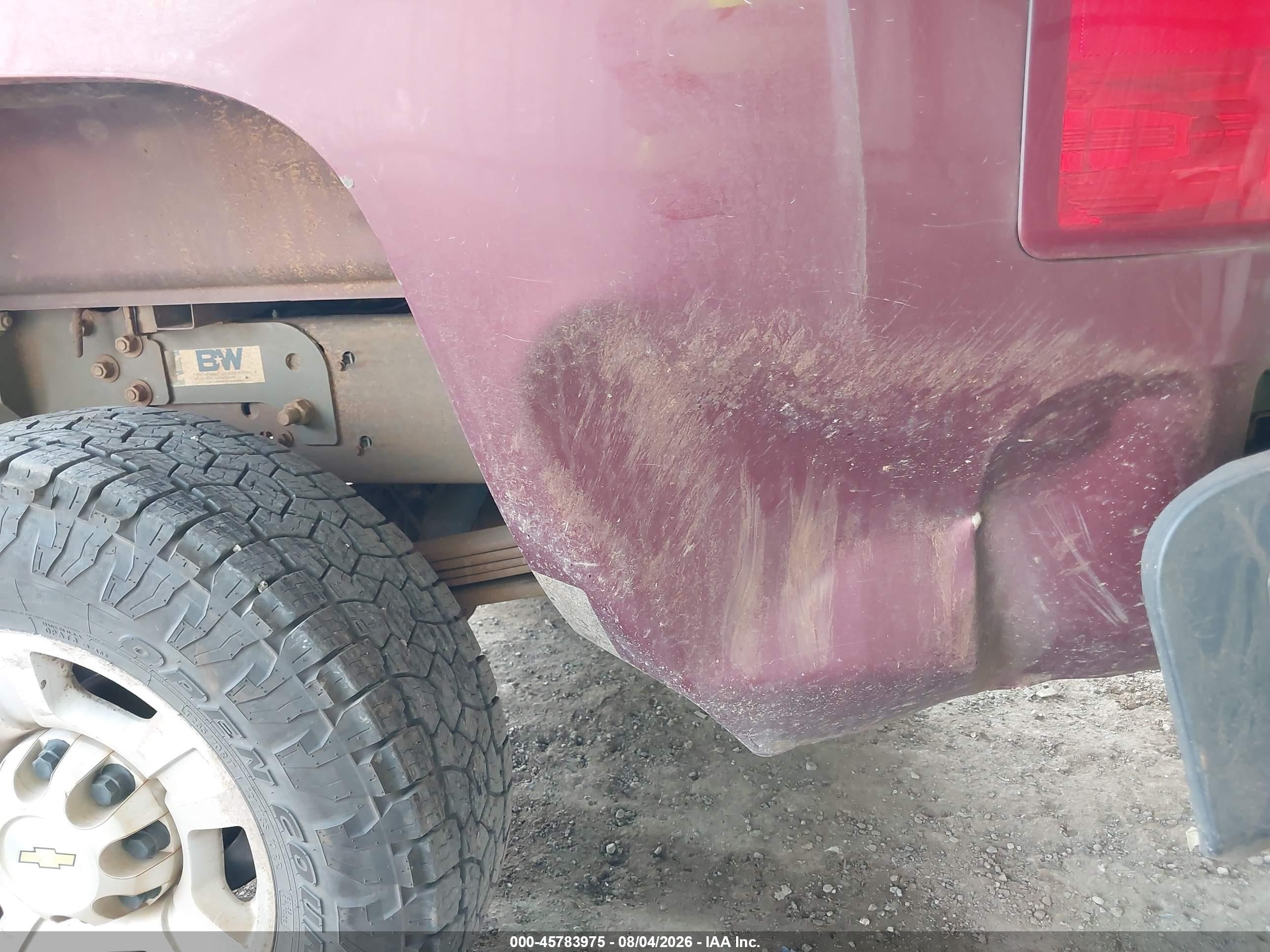 2008 Chevrolet Silverado 2500hd Ltz Burgundy vin: 1GCHK23K28F140002