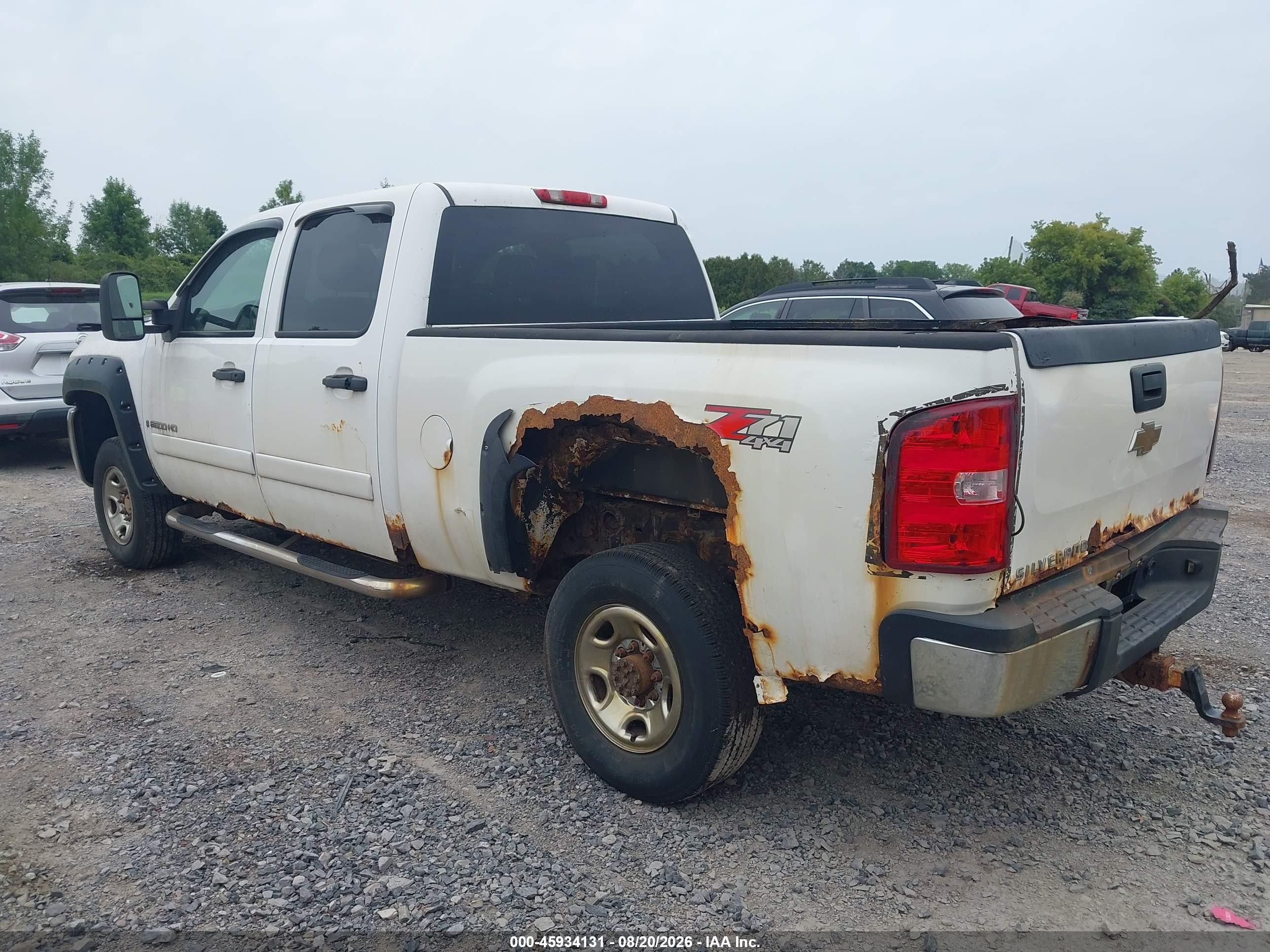 2008 Chevrolet Silverado 2500hd Lt1 White vin: 1GCHK23K48F115702