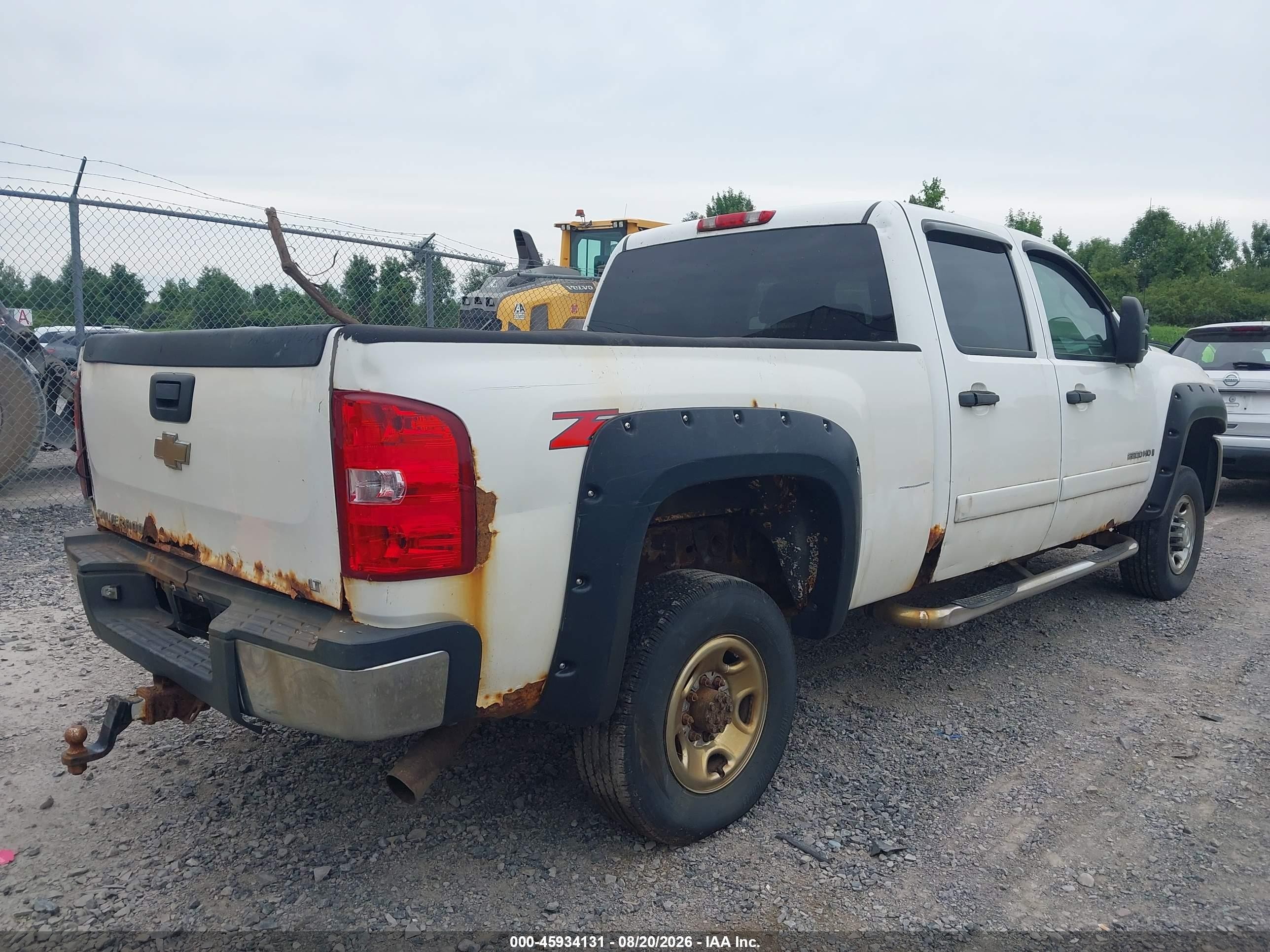 2008 Chevrolet Silverado 2500hd Lt1 White vin: 1GCHK23K48F115702