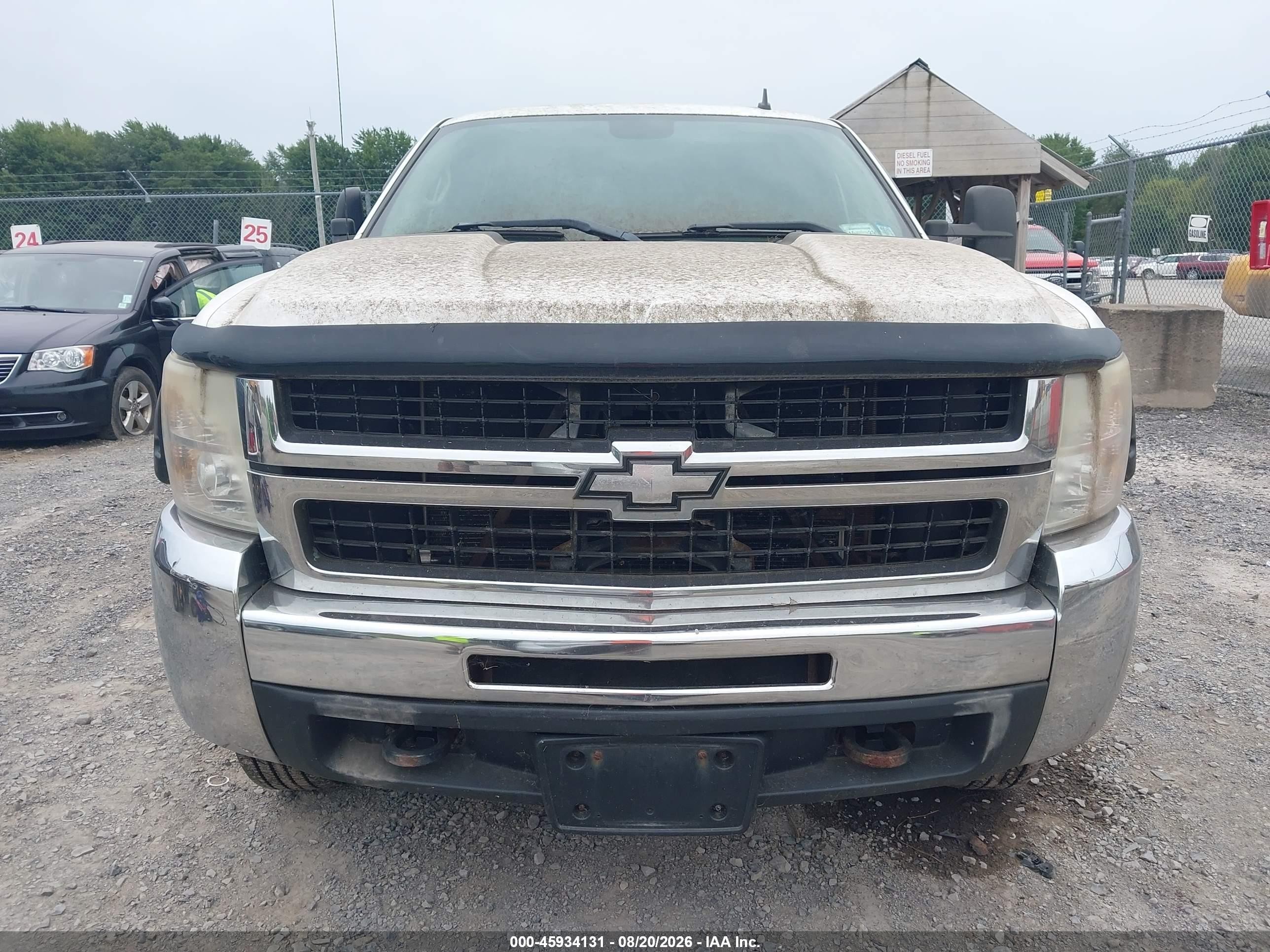 2008 Chevrolet Silverado 2500hd Lt1 White vin: 1GCHK23K48F115702